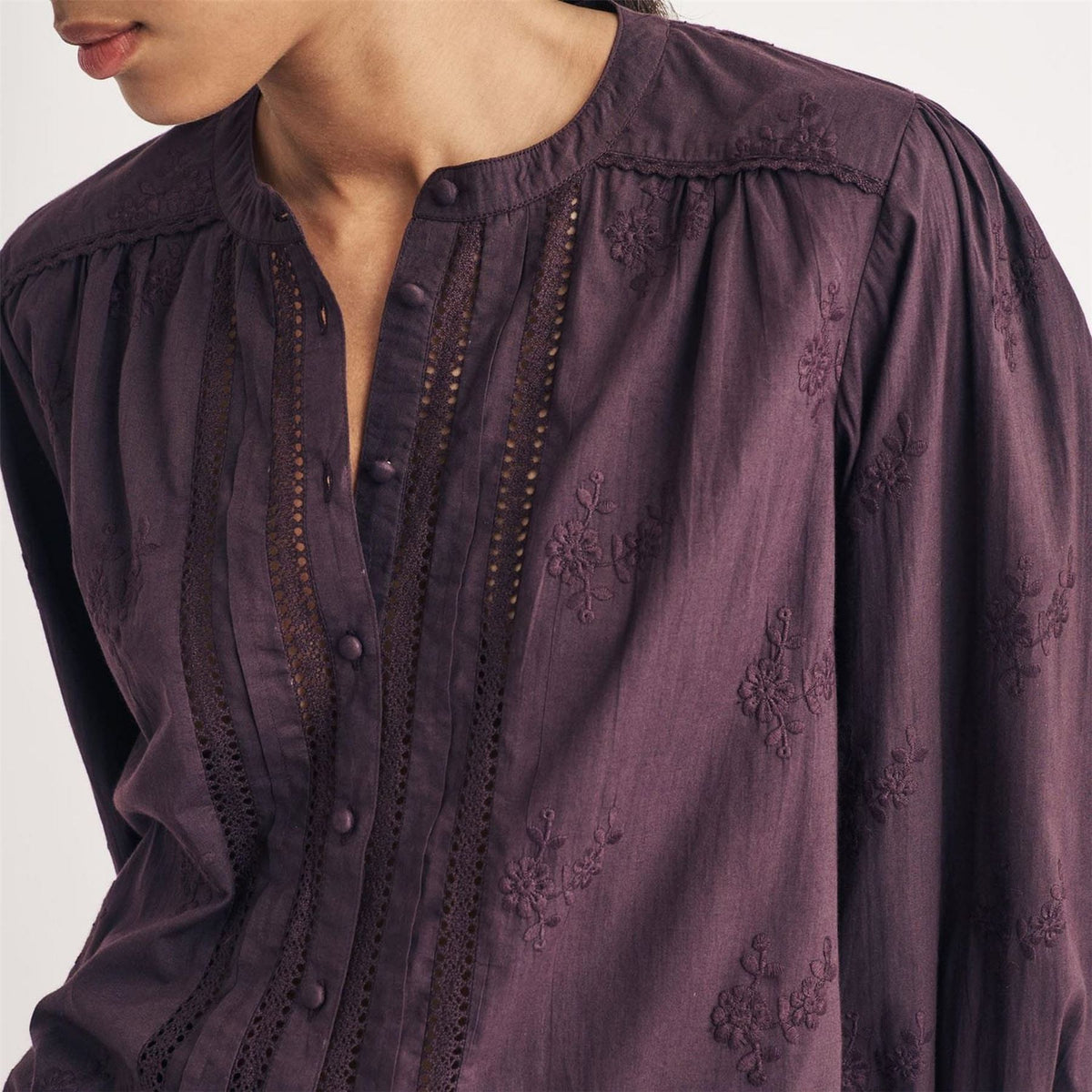 Nobodys Child Floral Embroidered Blouse