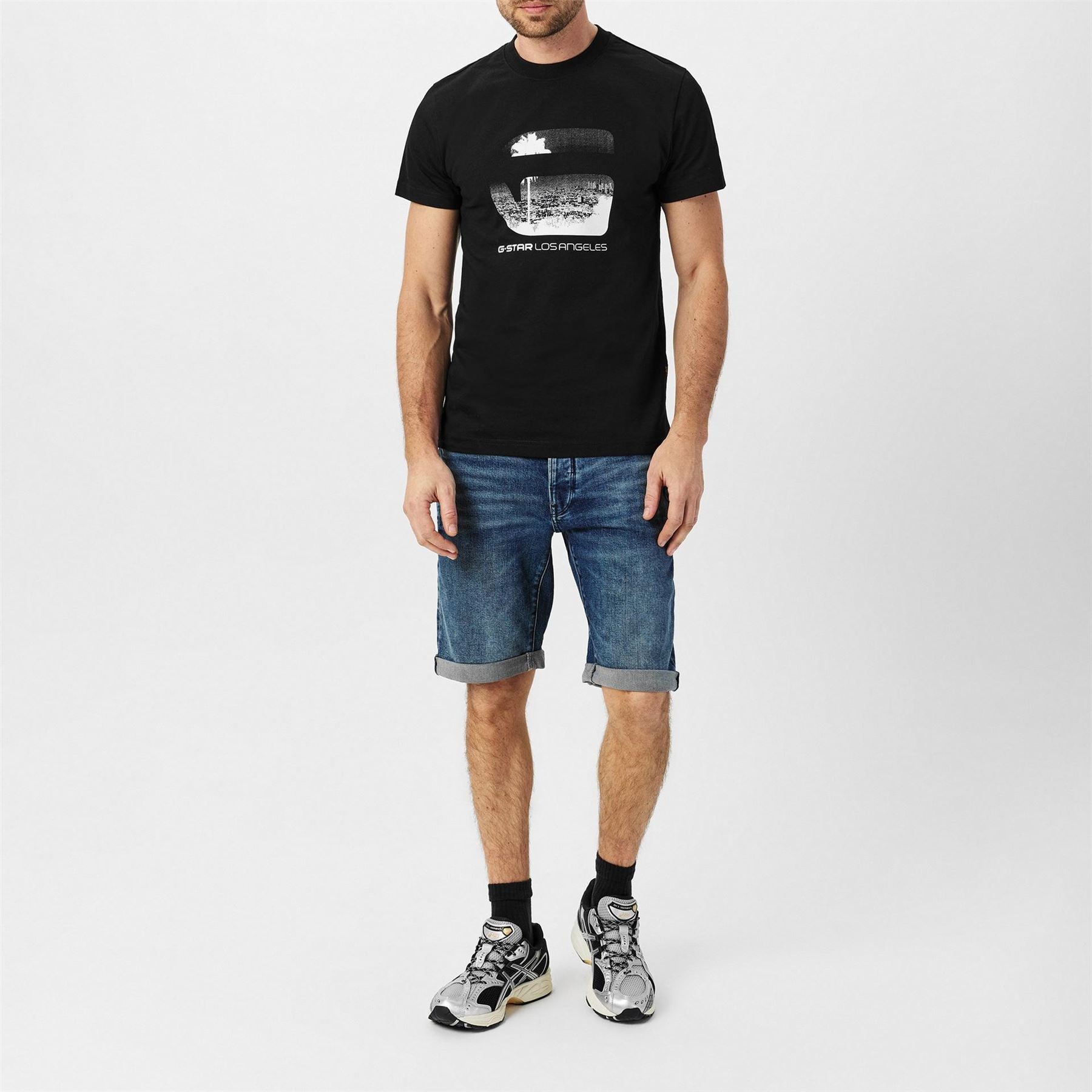 G Star Regular Fit Lettering Crew Neck T-Shirt