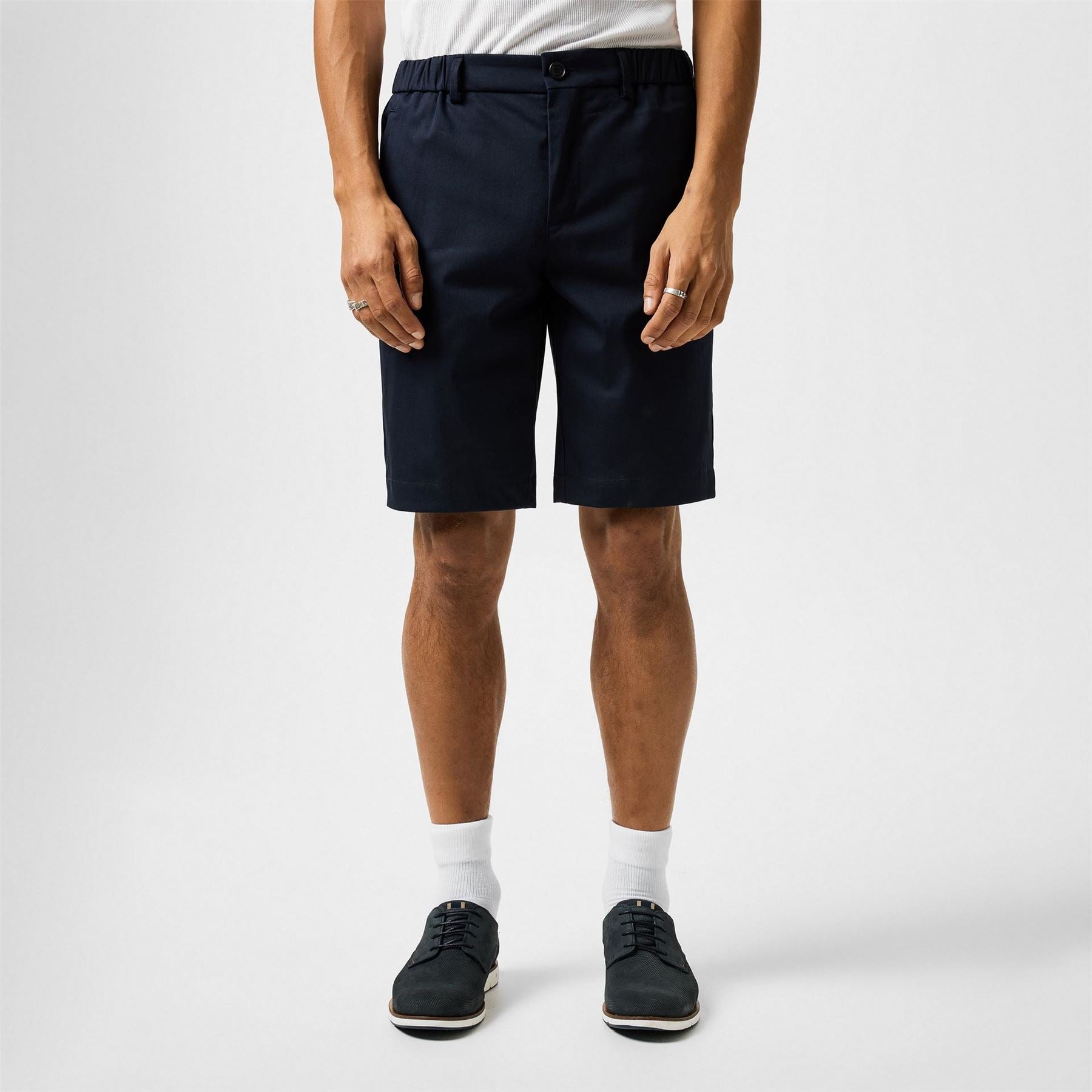 Boss S Liem Knee Length Cotton Blend Shorts
