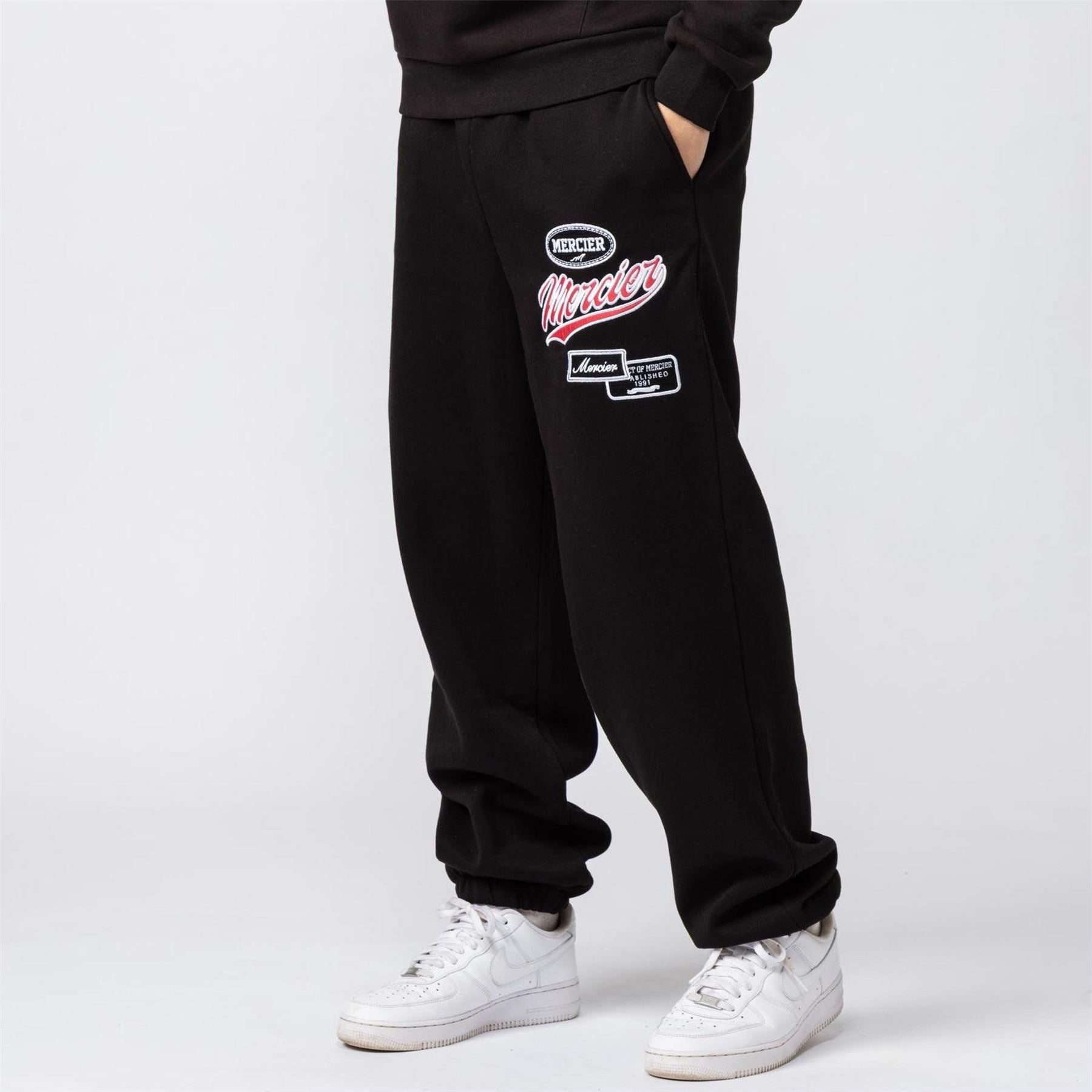 Mercier Badge Wordmark Solid Patterned Joggers