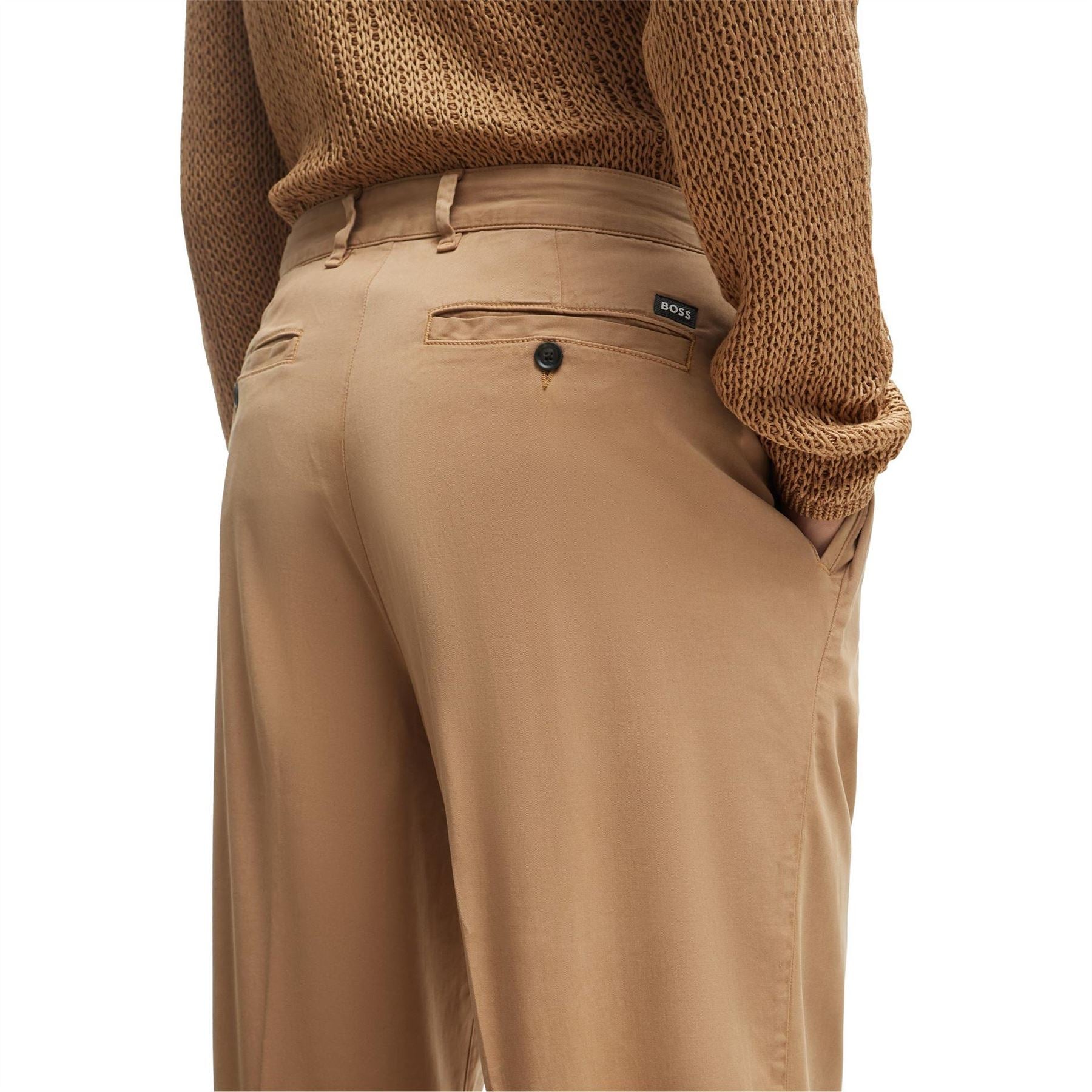 Boss Kaiden Solid Patterned Straight Chinos