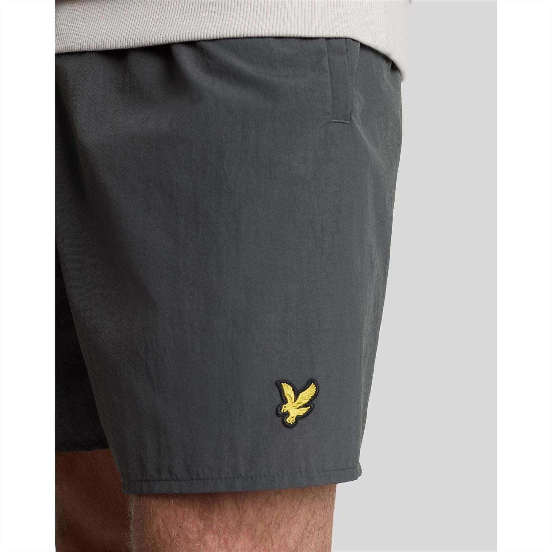 Lyle and Scott Plain Swimming Logo Print Shorts