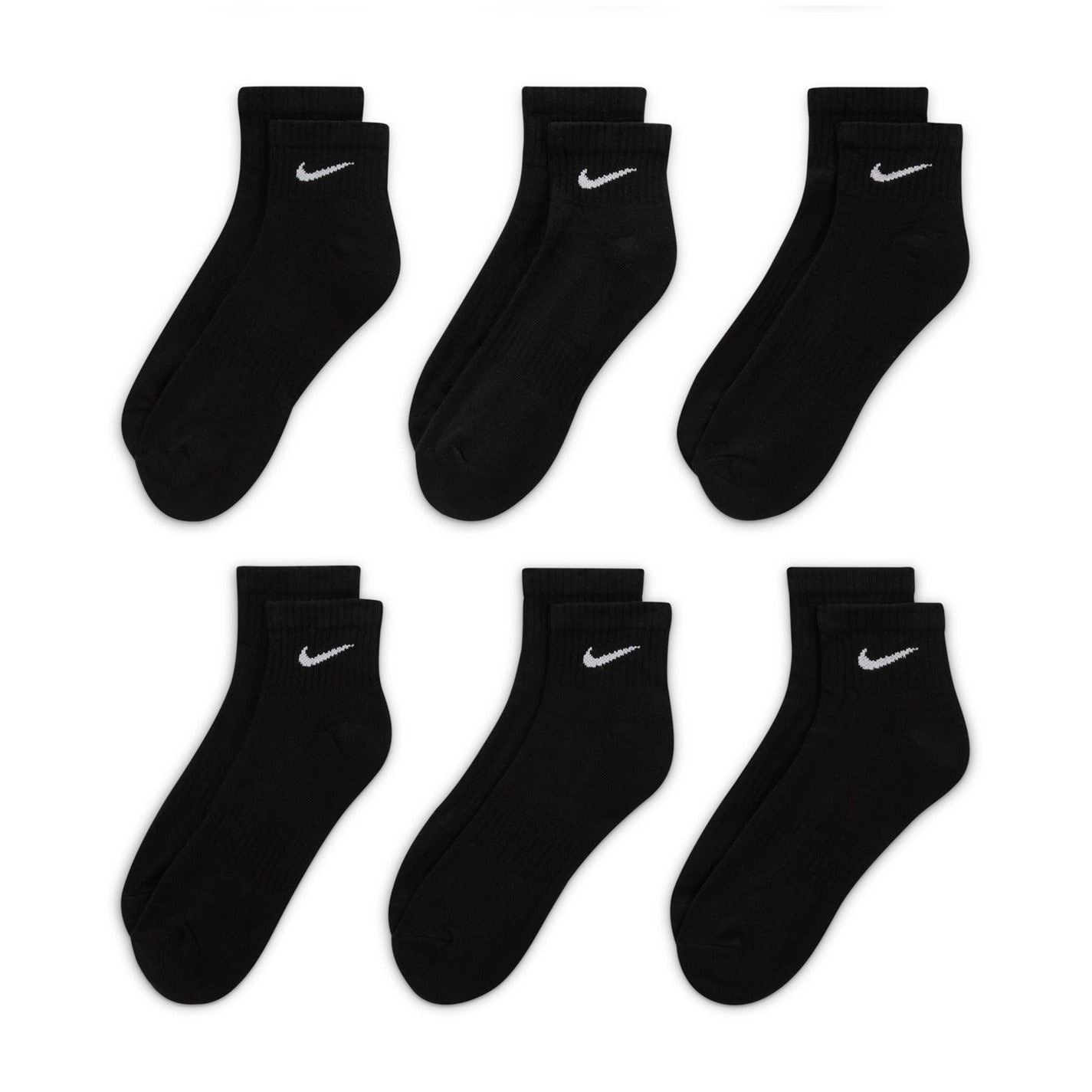 Nike 6 Pack Quarter Trainer Socks