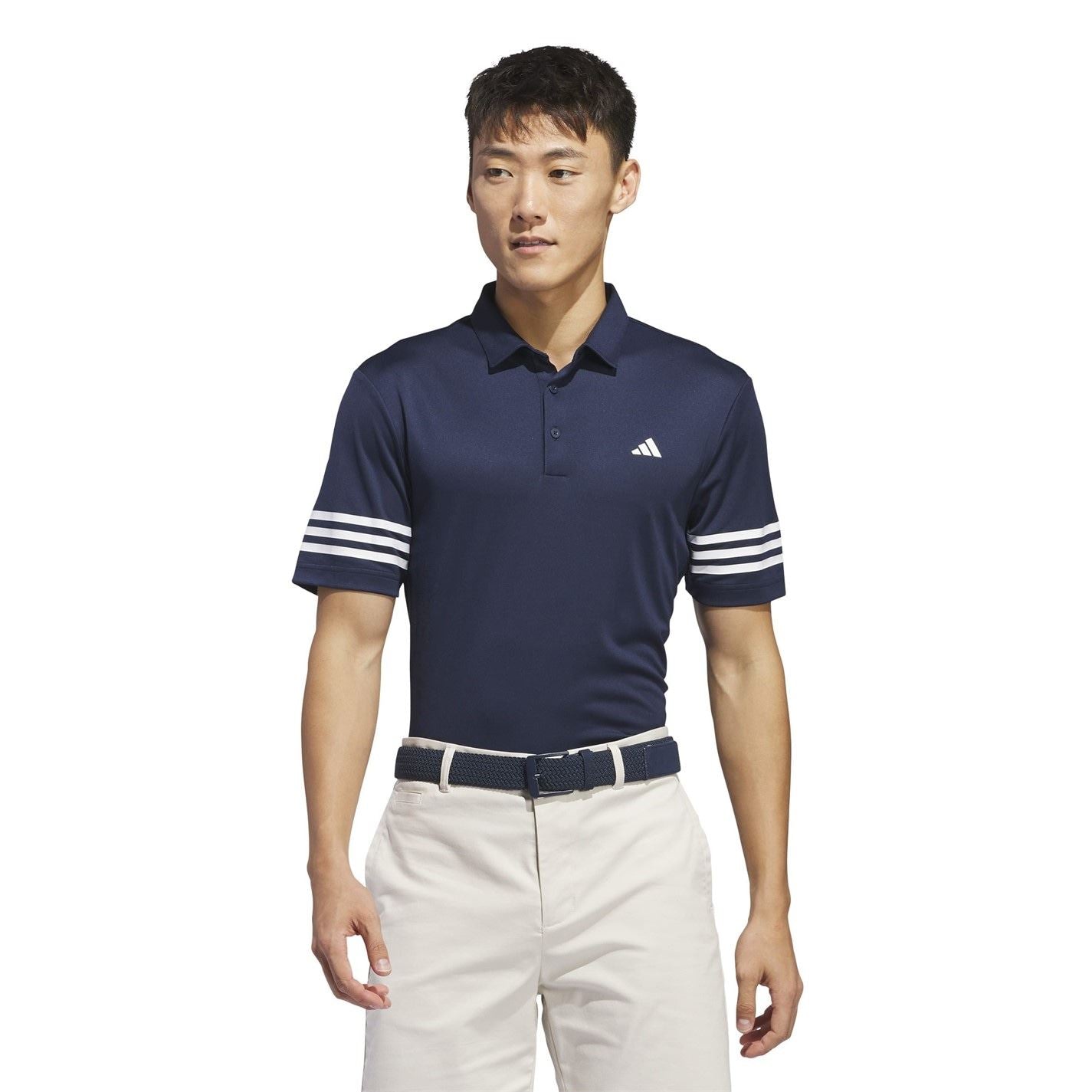 adidas Mens 3 Stripe Polo Shirt