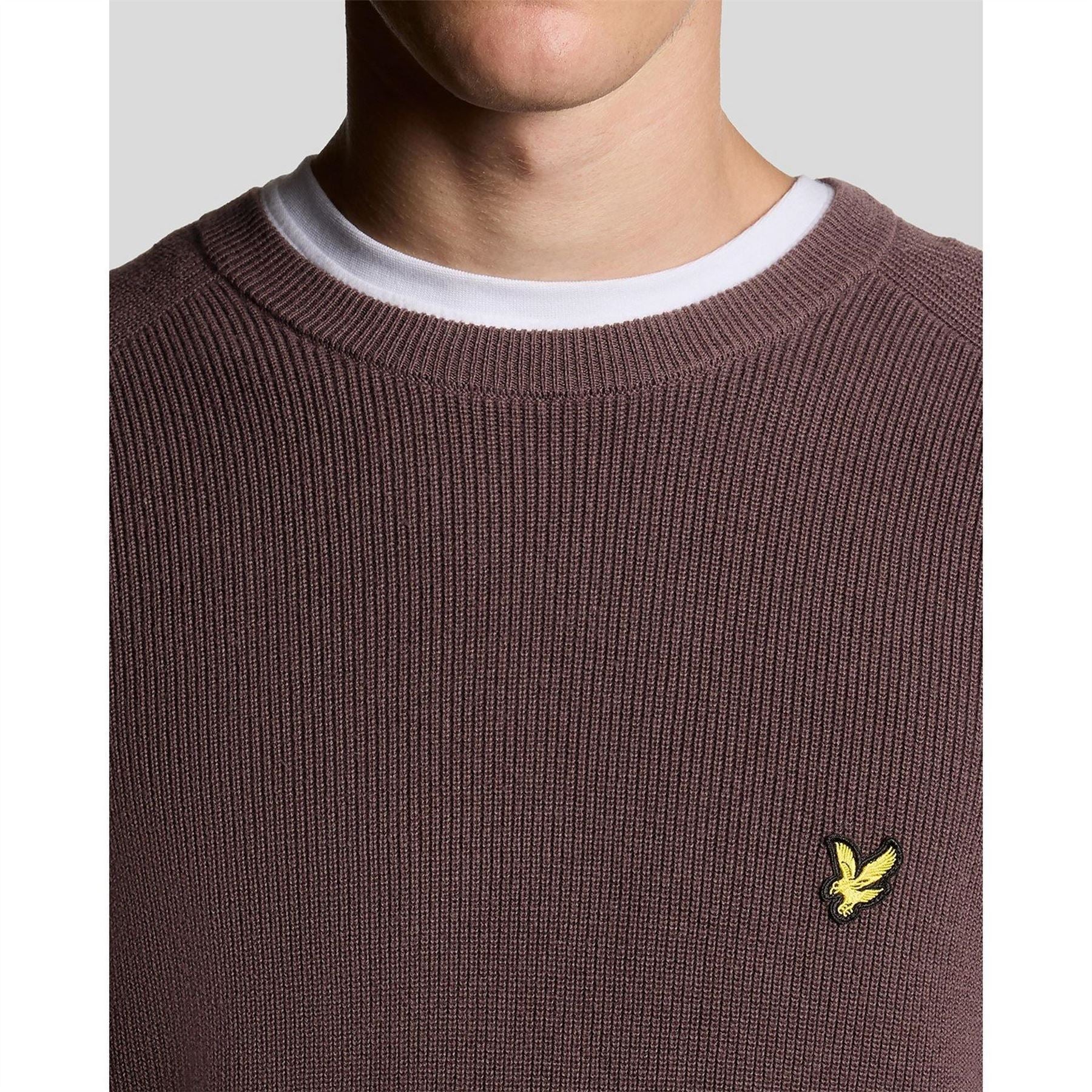 Lyle and Scott Ribbed Crew Neck Raglan Sleeve Sweater