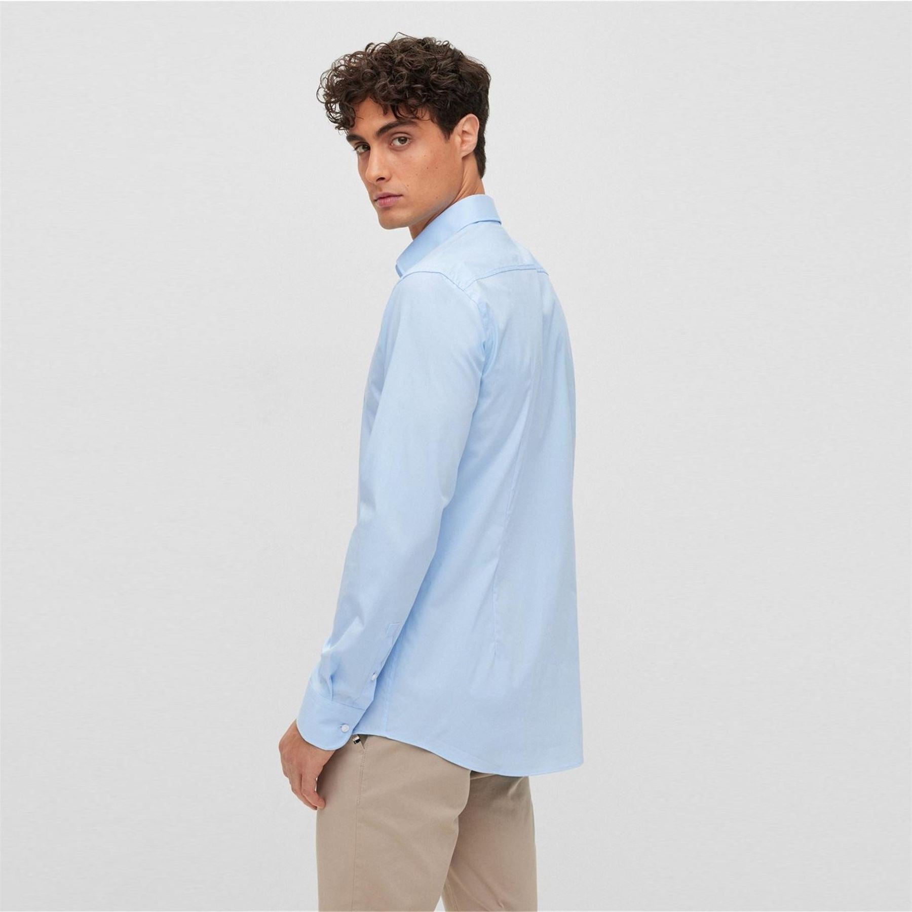 Boss Regular Fit Collared Neck Long Sleeve Oxford Shirt