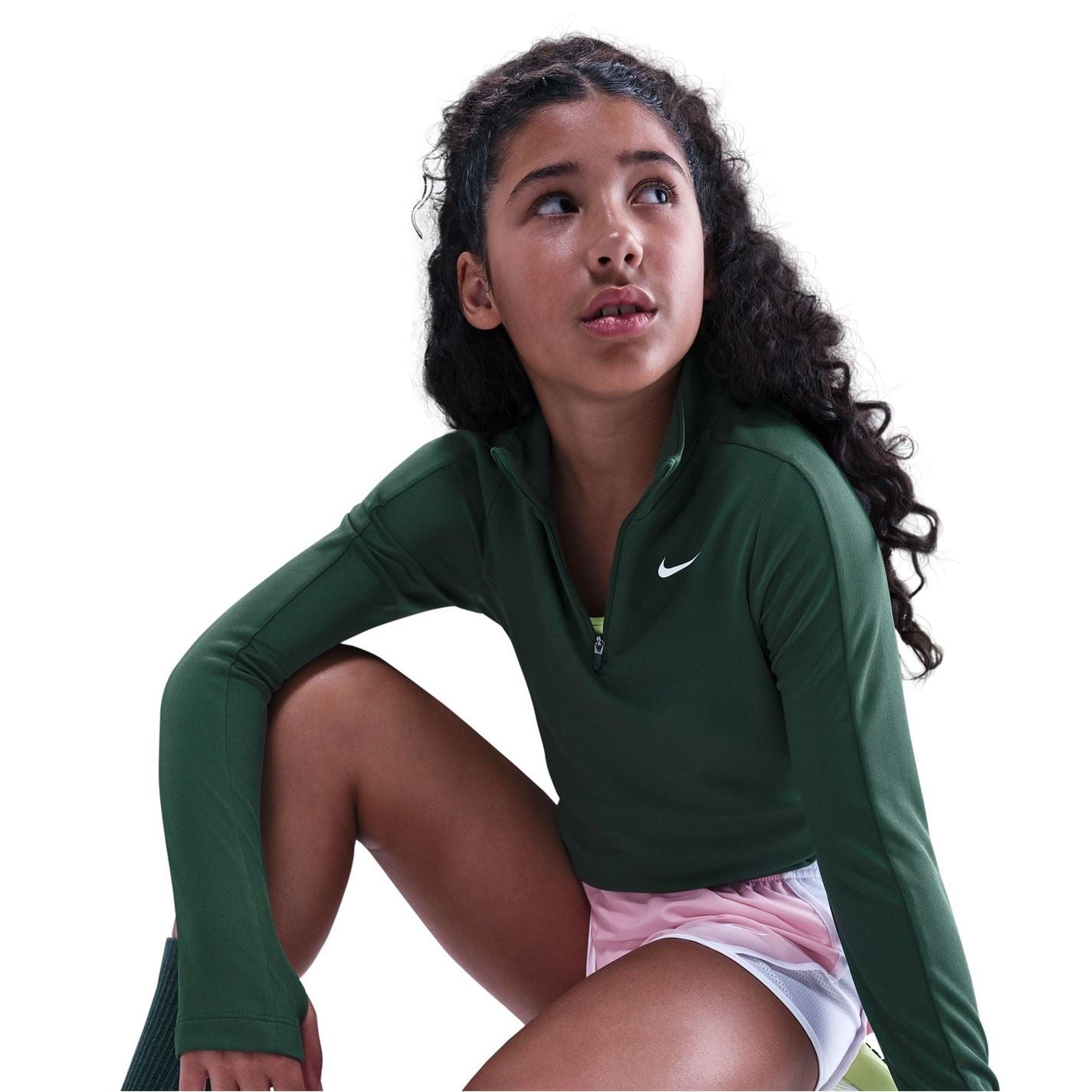Nike Older Girls Dri Fit Long Sleeve Half Zip