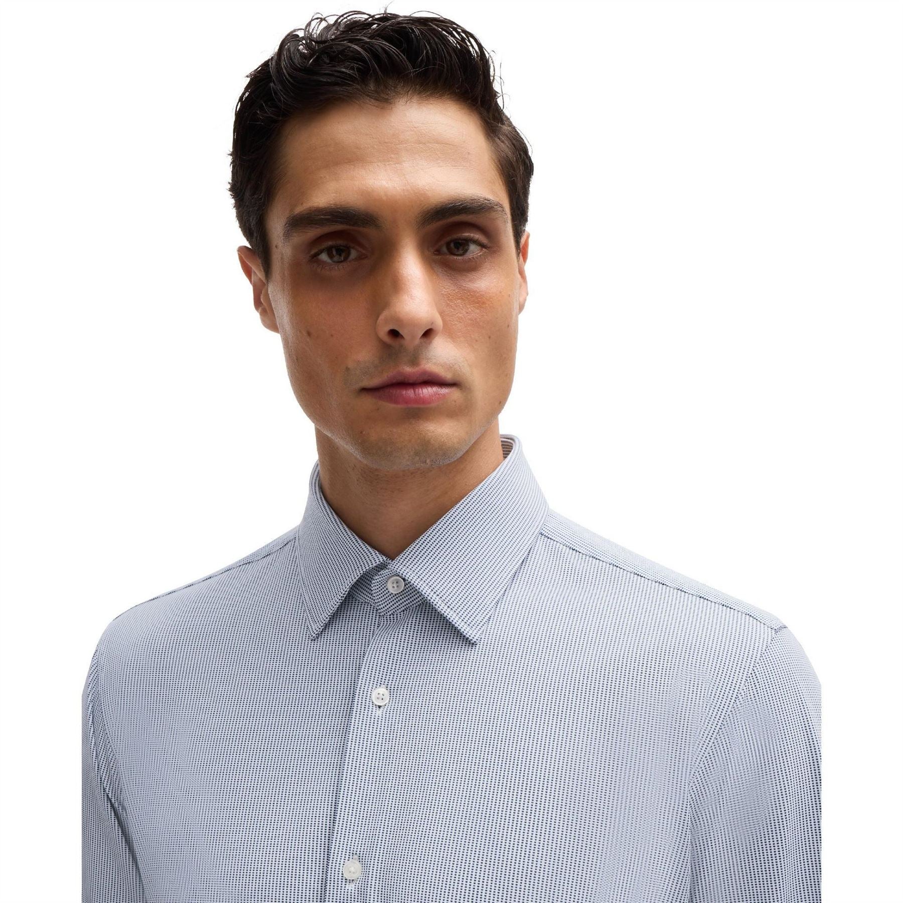 Boss Joe Collared Neck Point Collar Long Sleeve Shirt