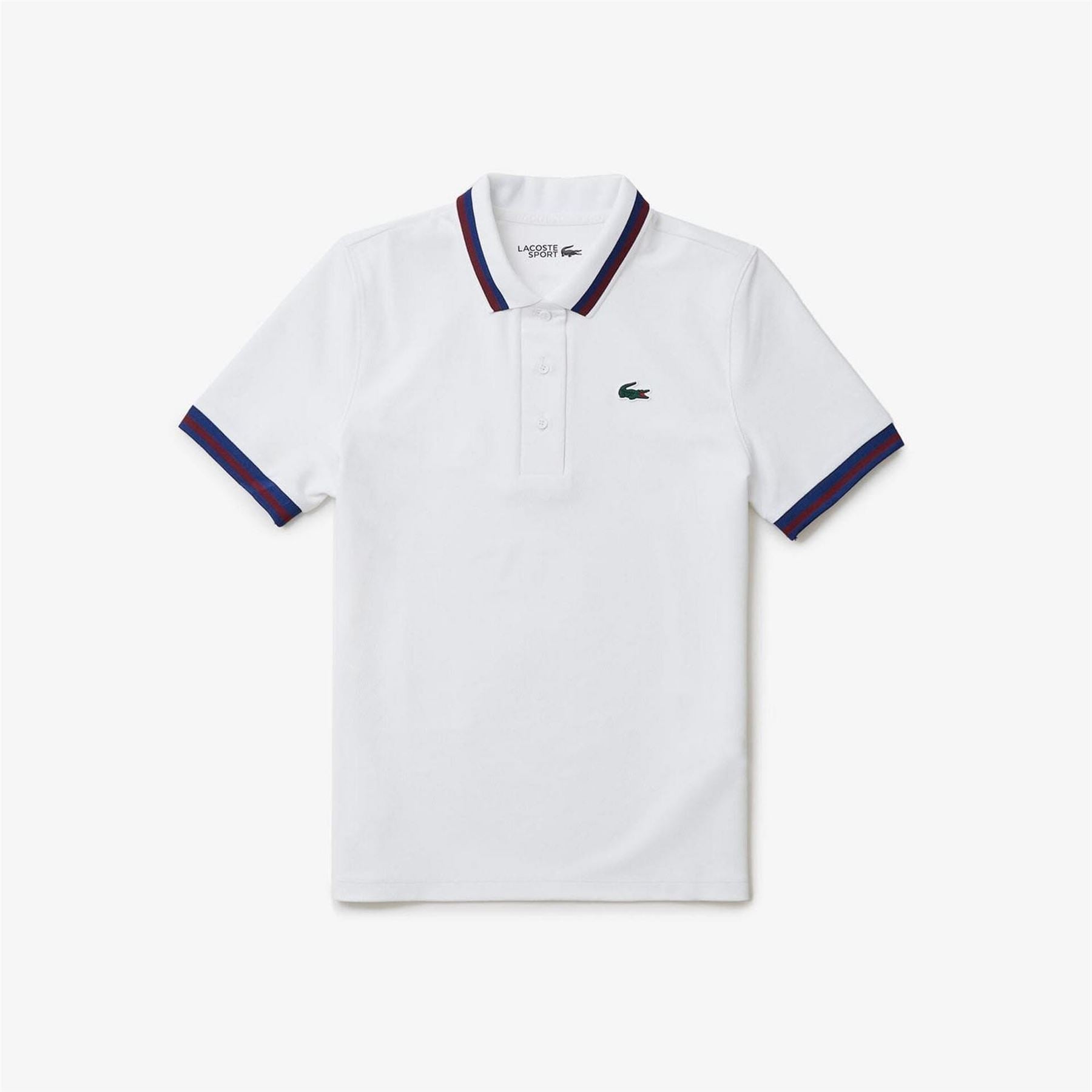Lacoste Protect Stripe Collar Tennis Polo Shirt