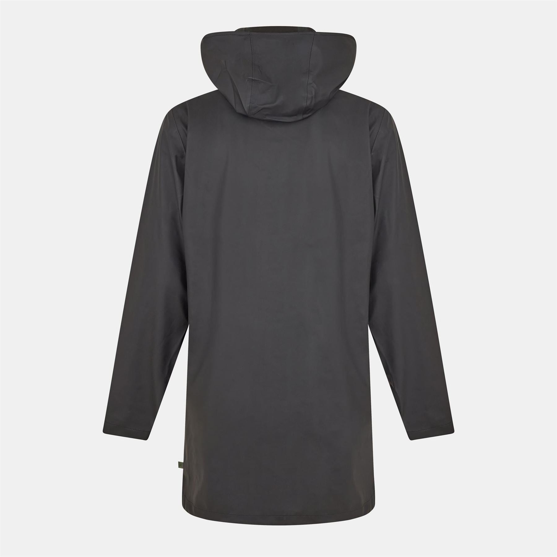 Only Solid Patterned Hooded Snap Button Rain Coat