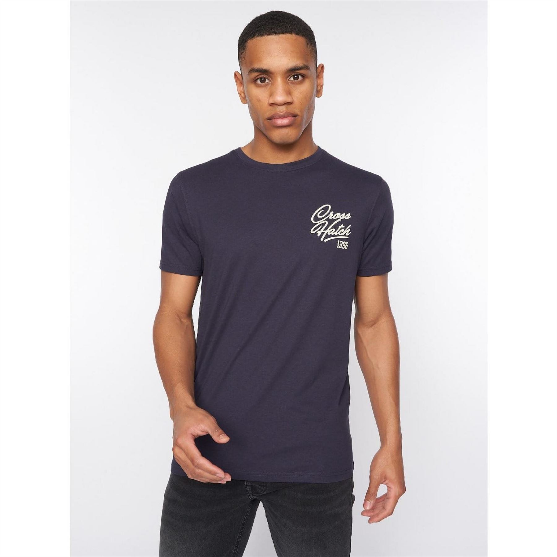 Crosshatch Pack Of Brandax Print T-Shirts