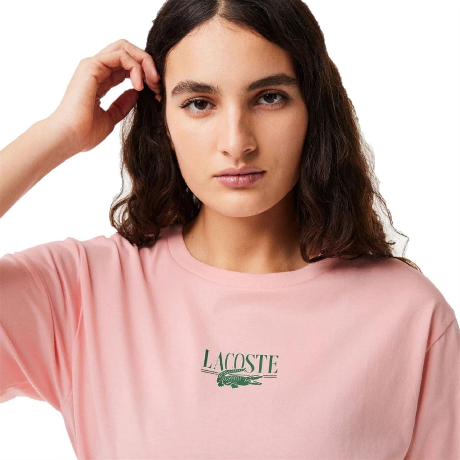 Lacoste Lettering Crew Neck Regular Fit T-Shirt
