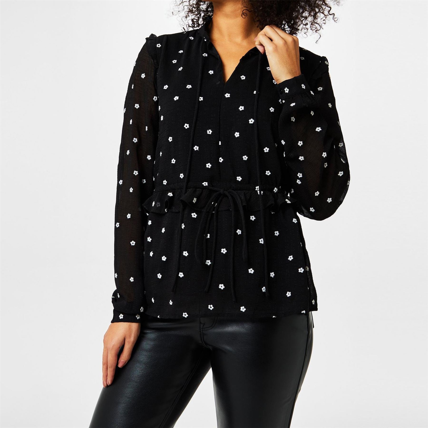 Vila Tie Neck Regular Fit Blouse