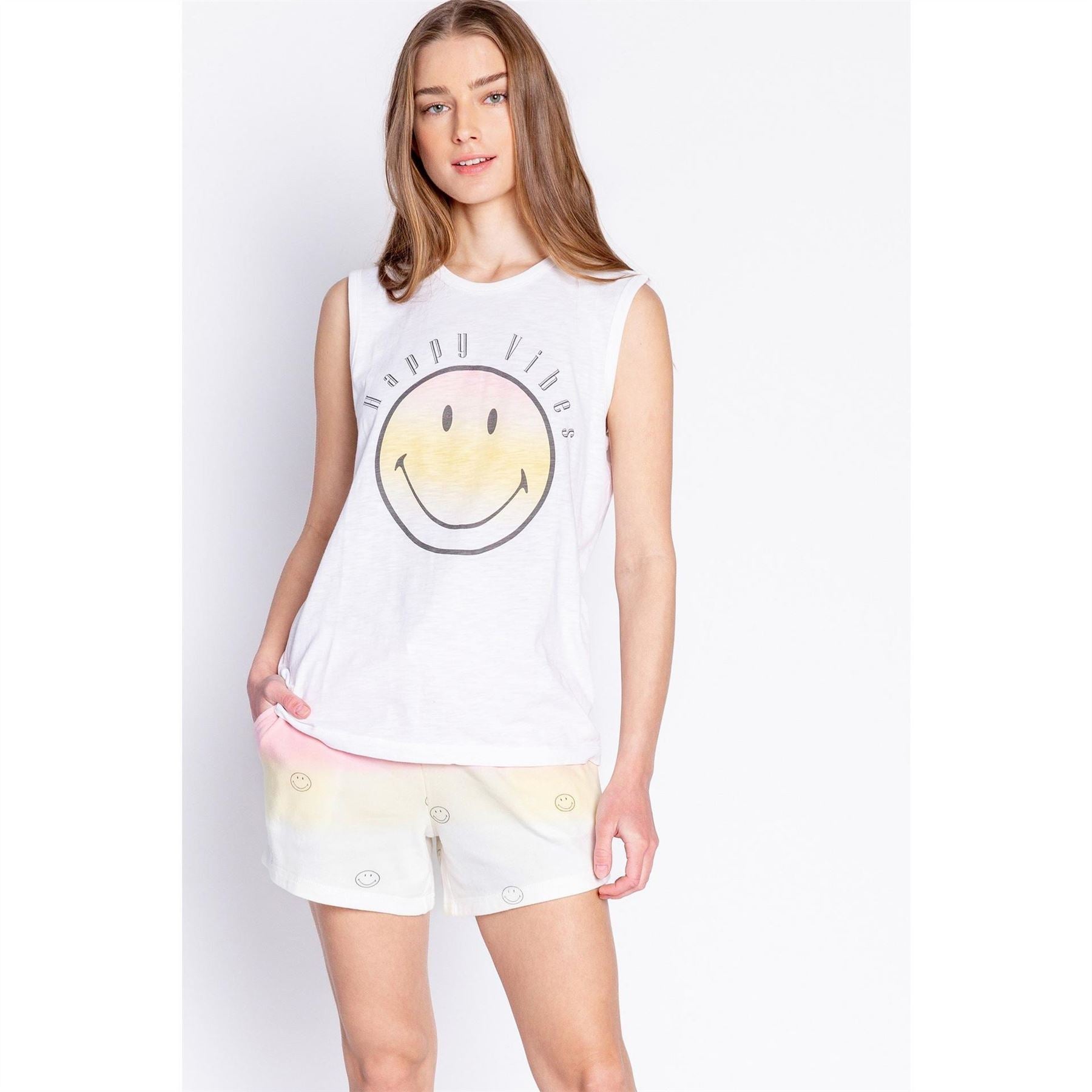 PJ Salvage Salvage Smiley Tank Top