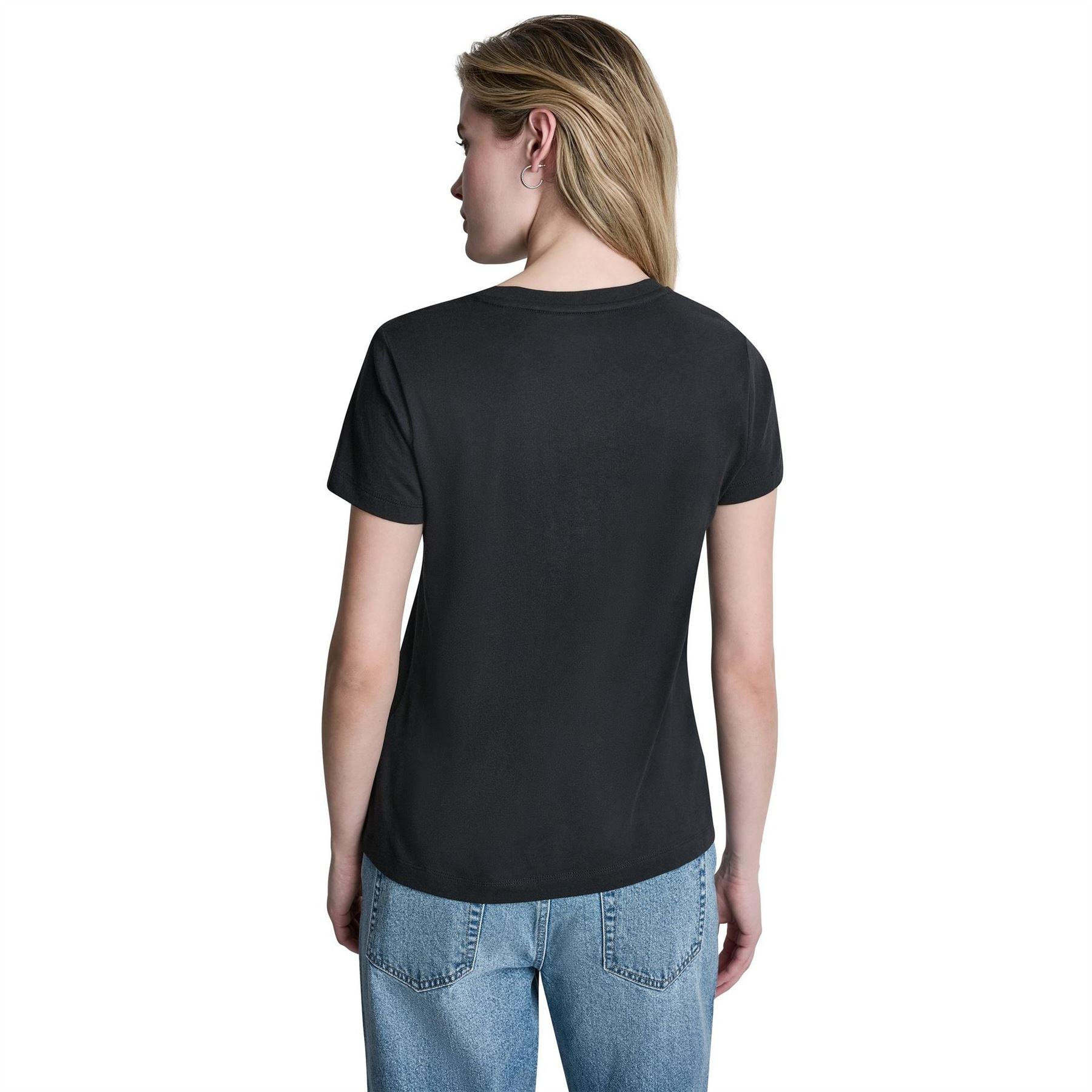 DKNY Newsprint DKNY Stacked Logo Crew Neck Tee