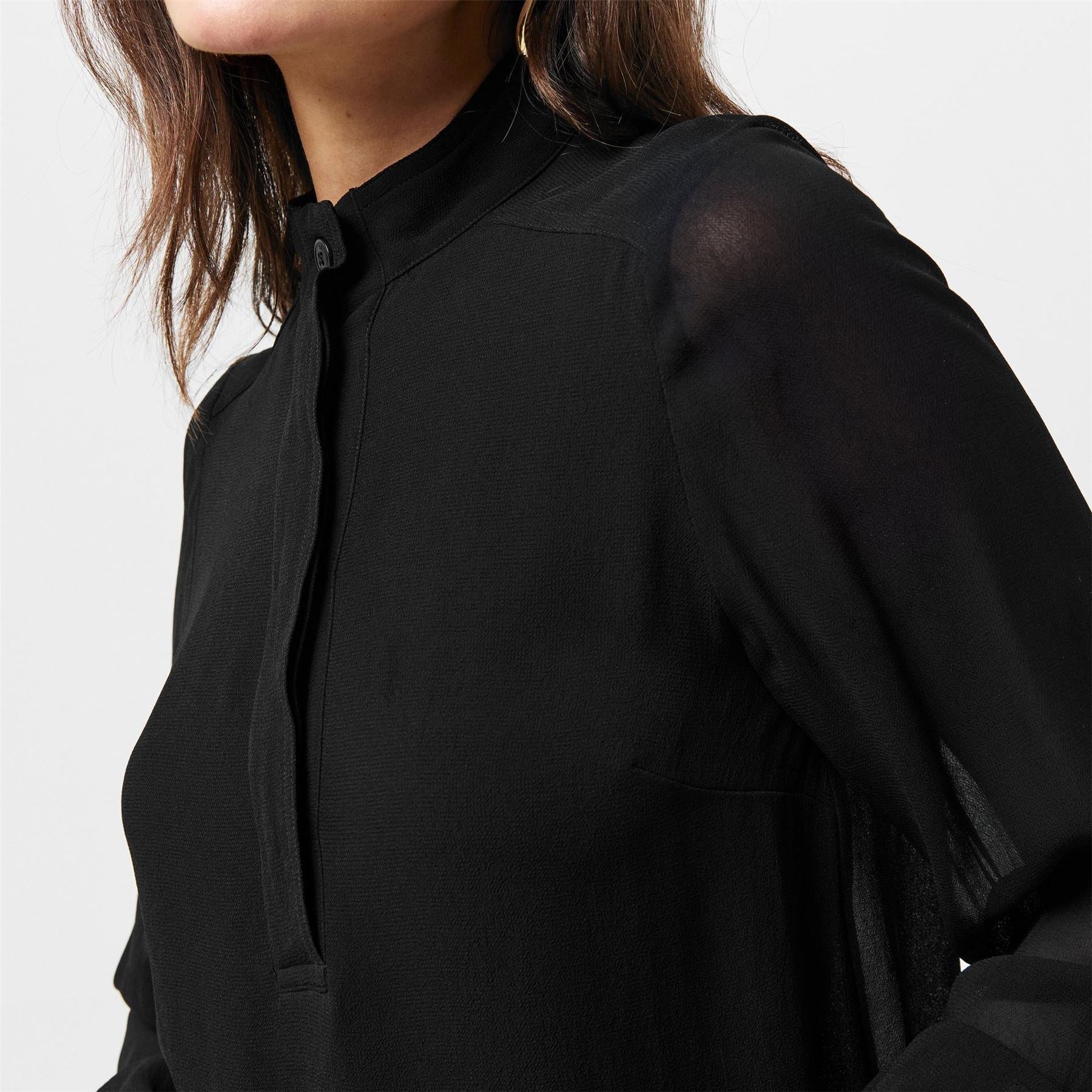 Ted Baker Relaxed Fit Band Collar Long Sleeve Cuff Shirt