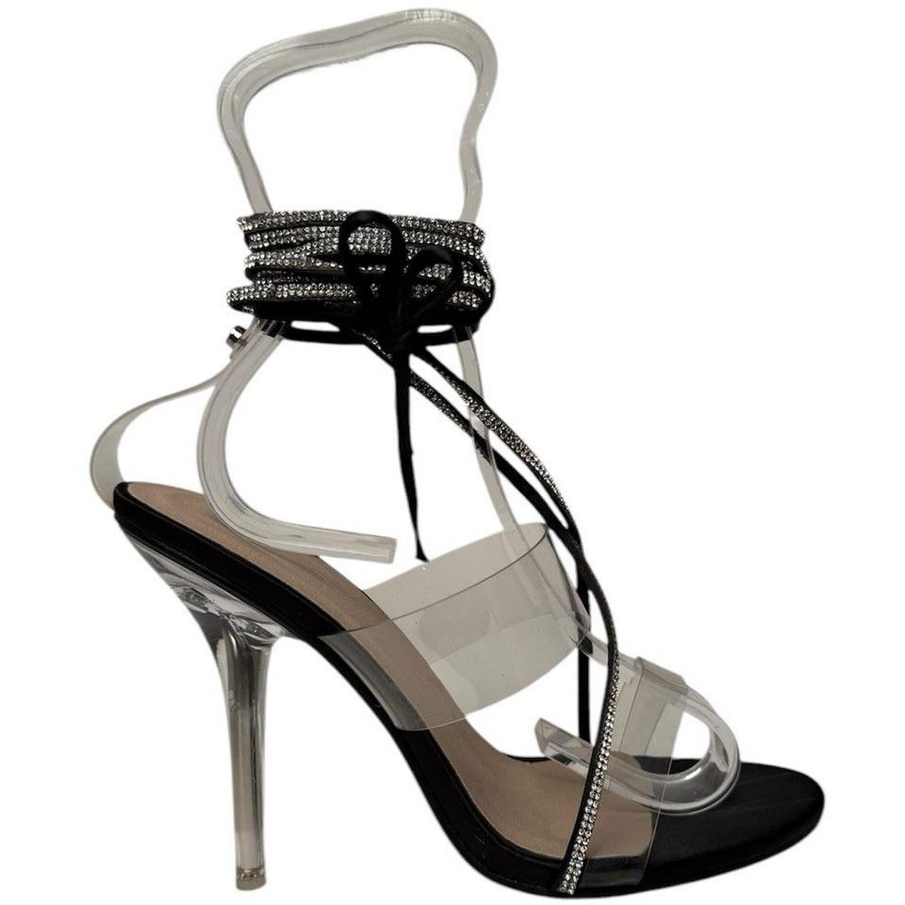 No Doubt Doub Stiletto Heel Open Toe Sandals