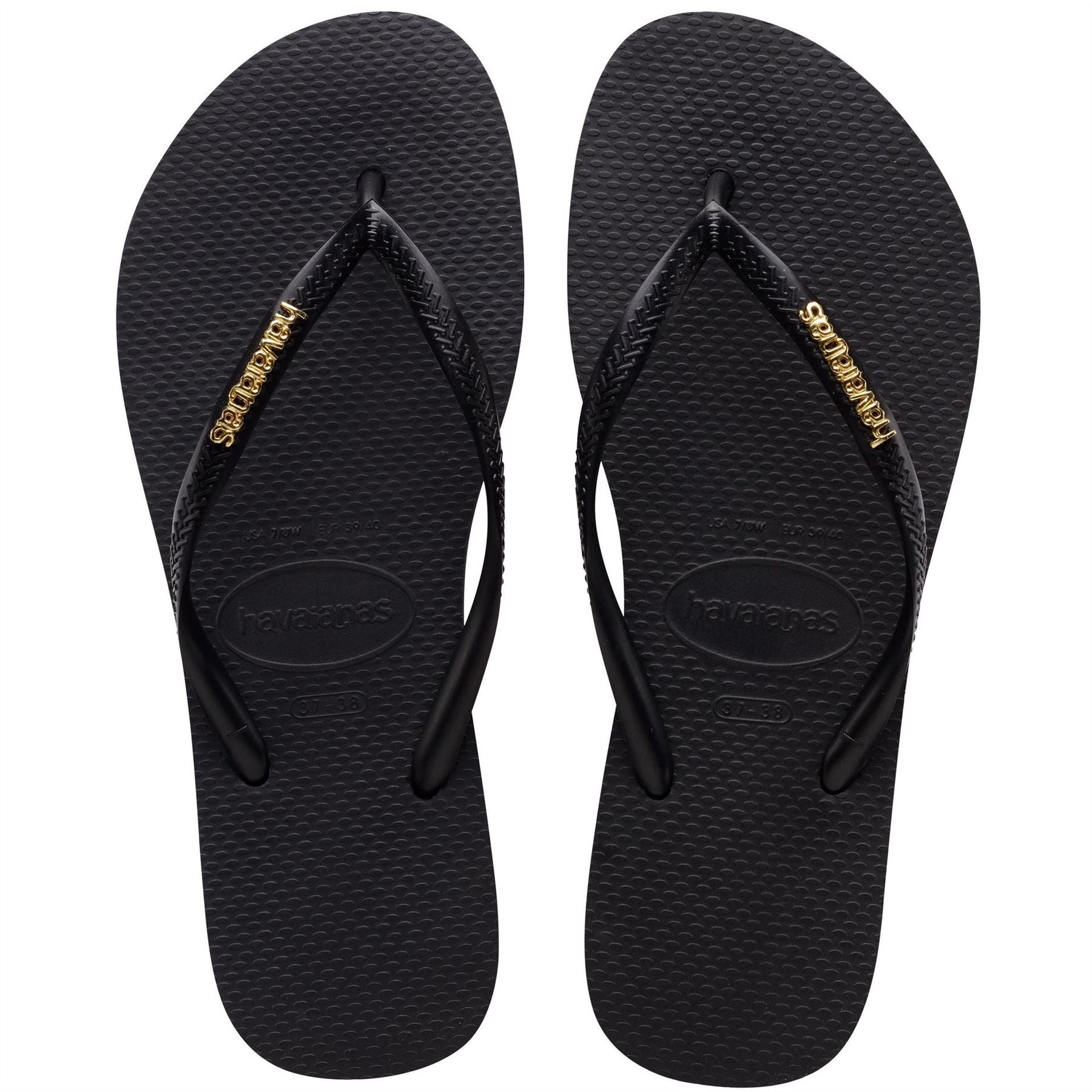 Havaianas Slim Textured Flat Heel Flip Flops