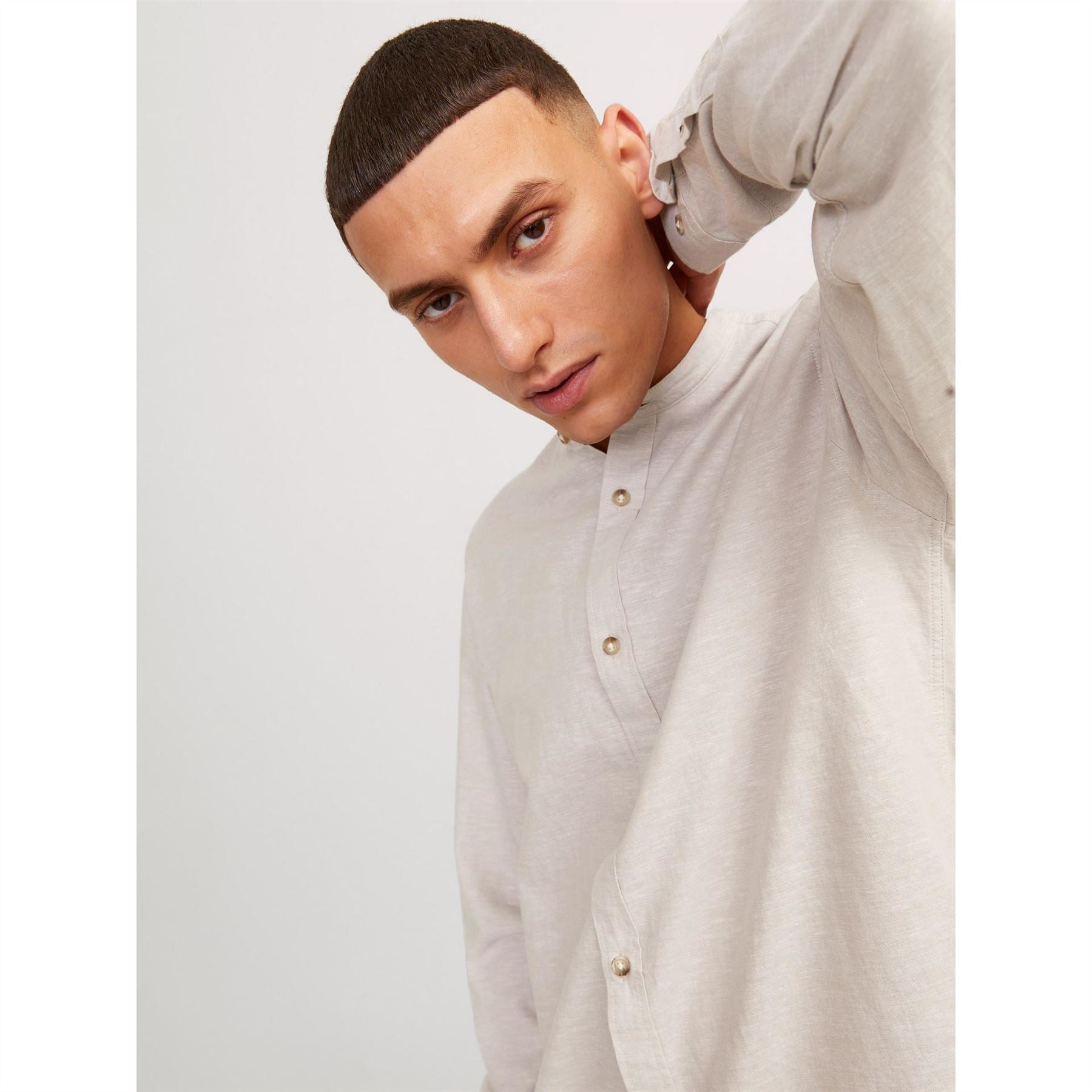 Jack and Jones Long Sleeve Buttoned Linen Shirt