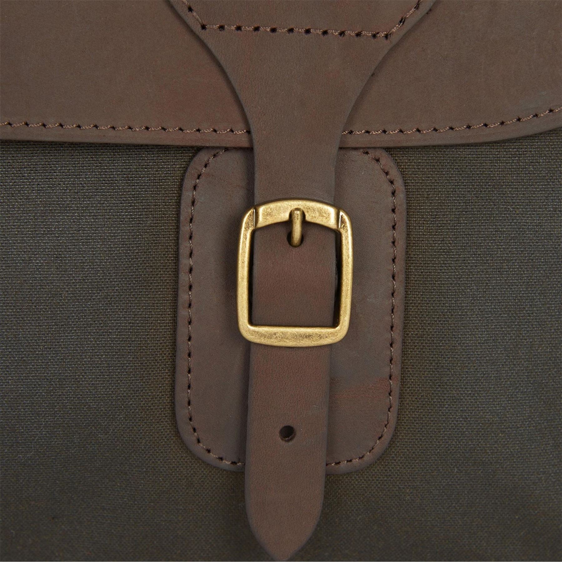 Barbour Cotton And Leather Briefcase