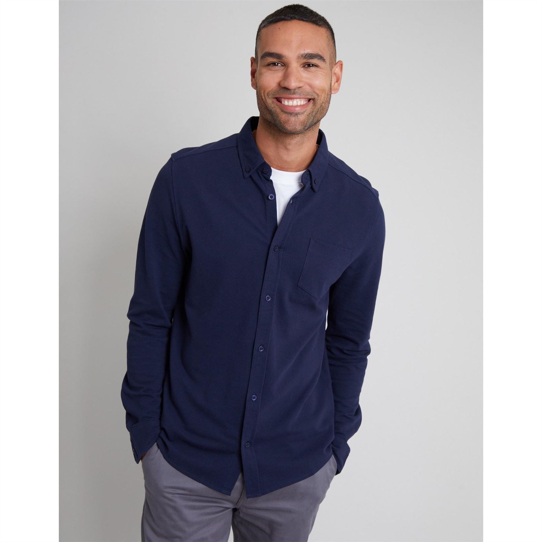 Threadbare Regular Fit Long Sleeve Shirt
