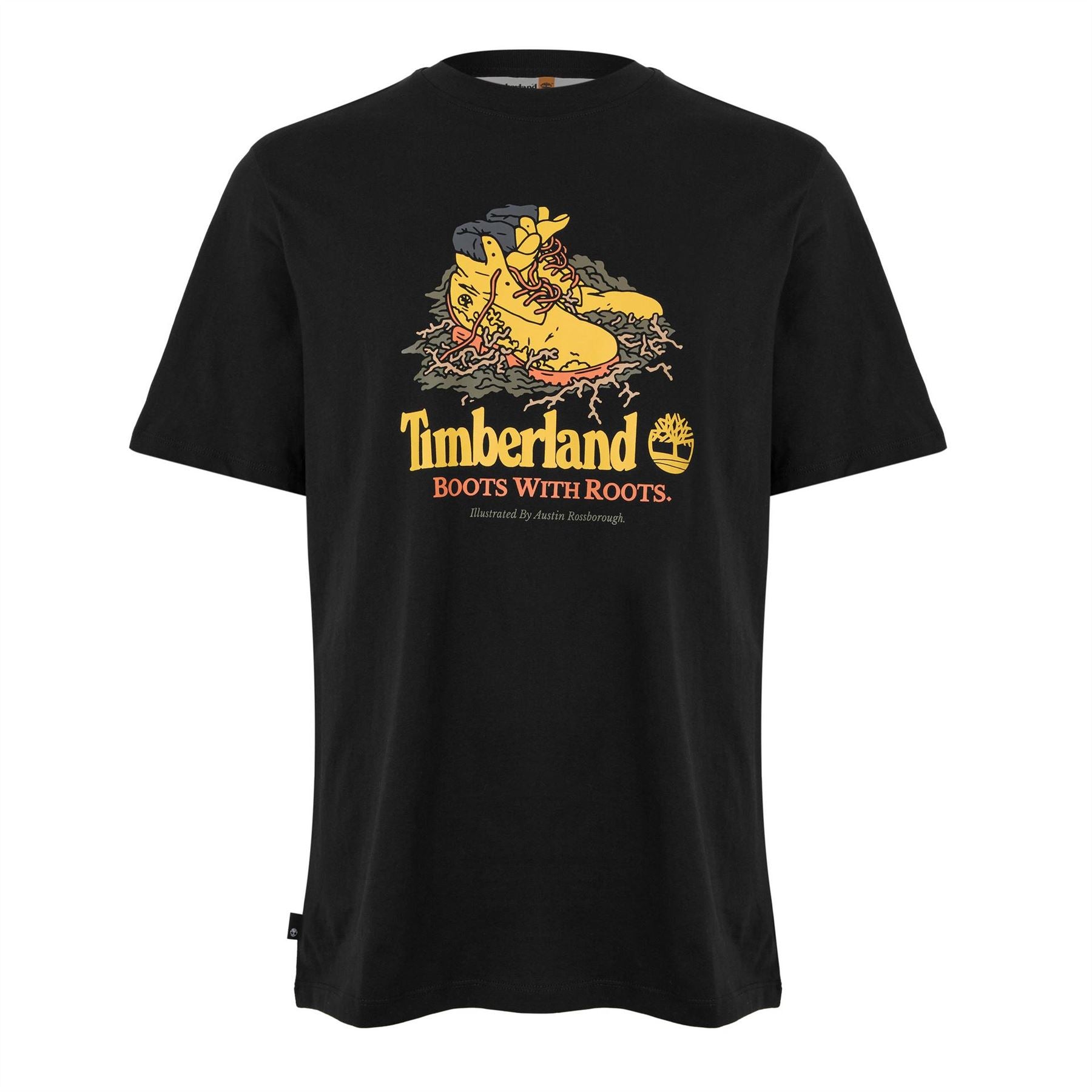 Timberland Regular Fit Vintage Boots with Roots Graphic Print T-Shirt
