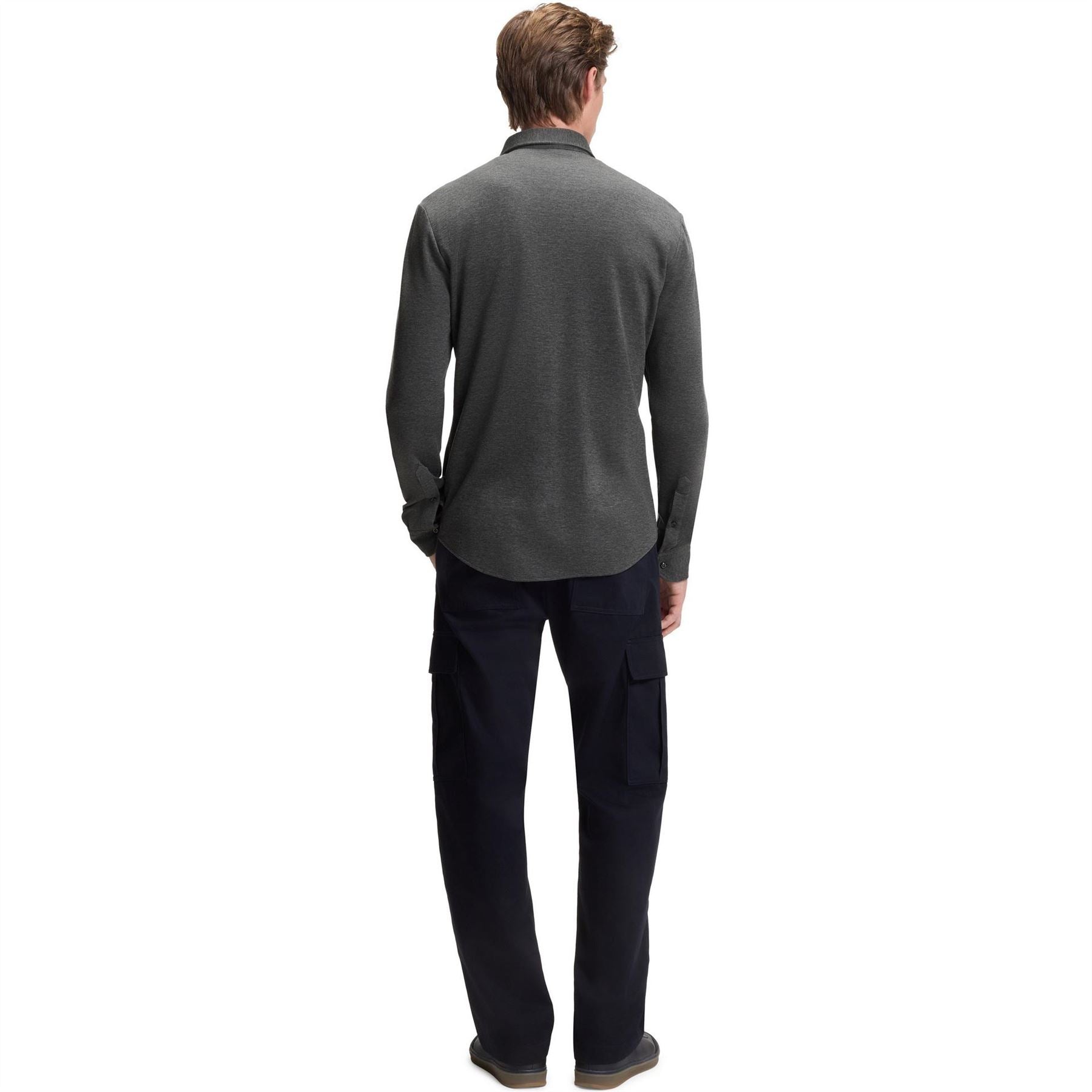 Boss Rudy Double Breasted Lyocell Long Sleeve Slim Fit Shirt