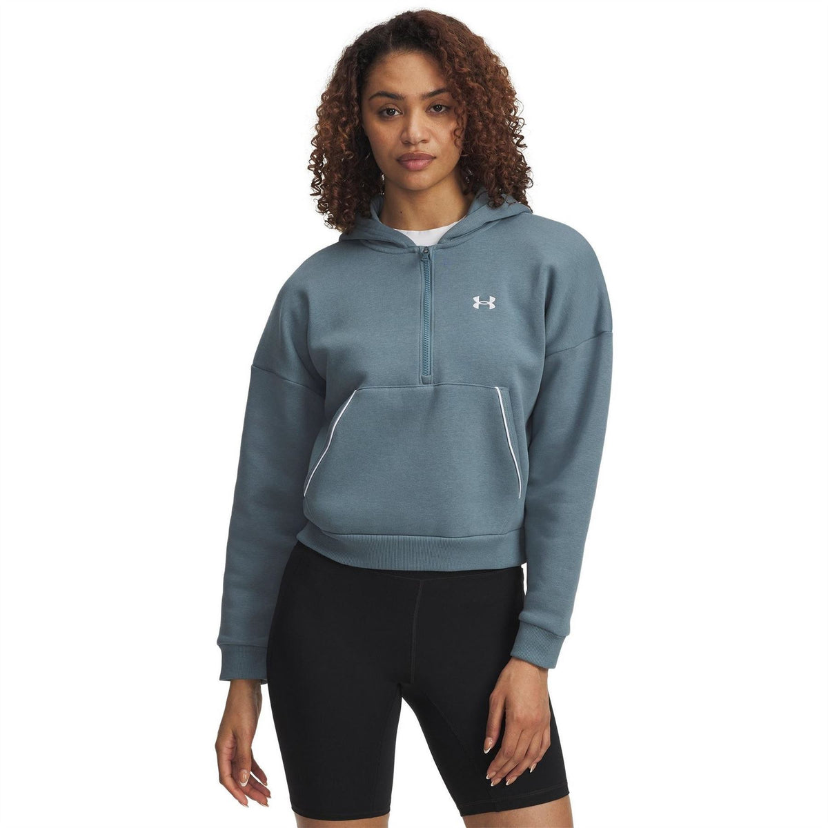 Under Armour UA Rival Relaxed Fit Drop Shoulder Hooded Neck Long Sleeve Sweatshirt