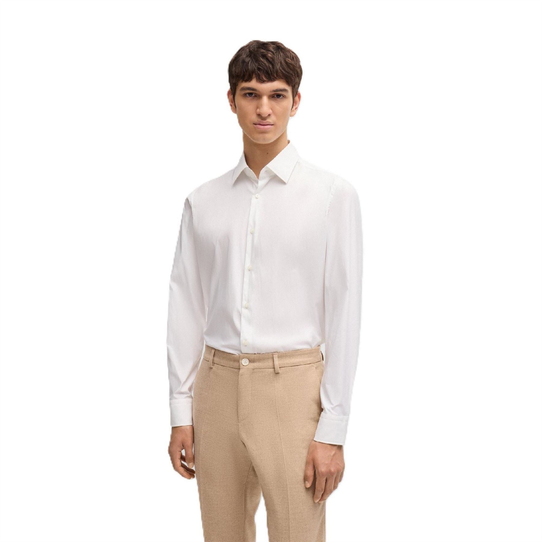 Boss Joe Point Collar Long Sleeve Oxford Shirt