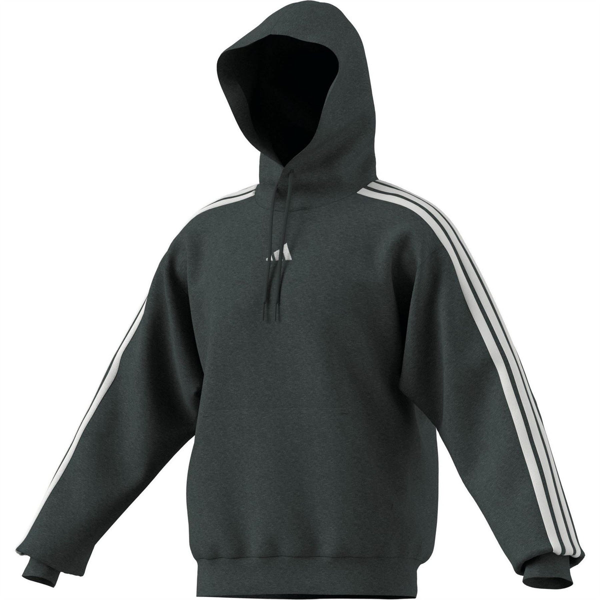 adidas Mens Fleece 3 Stripes Hoodie