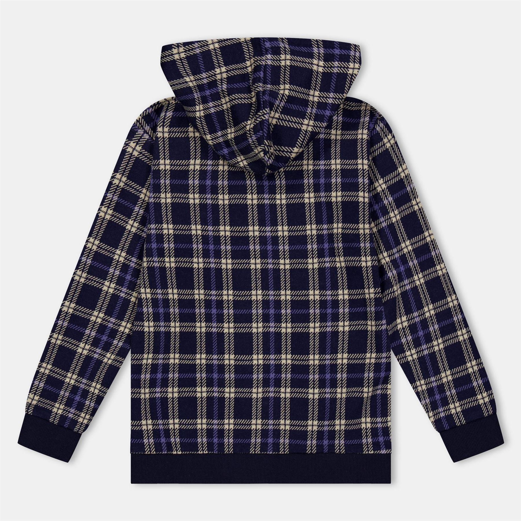 Lilly and Sid Check Pattern Hooded Sweatshirt