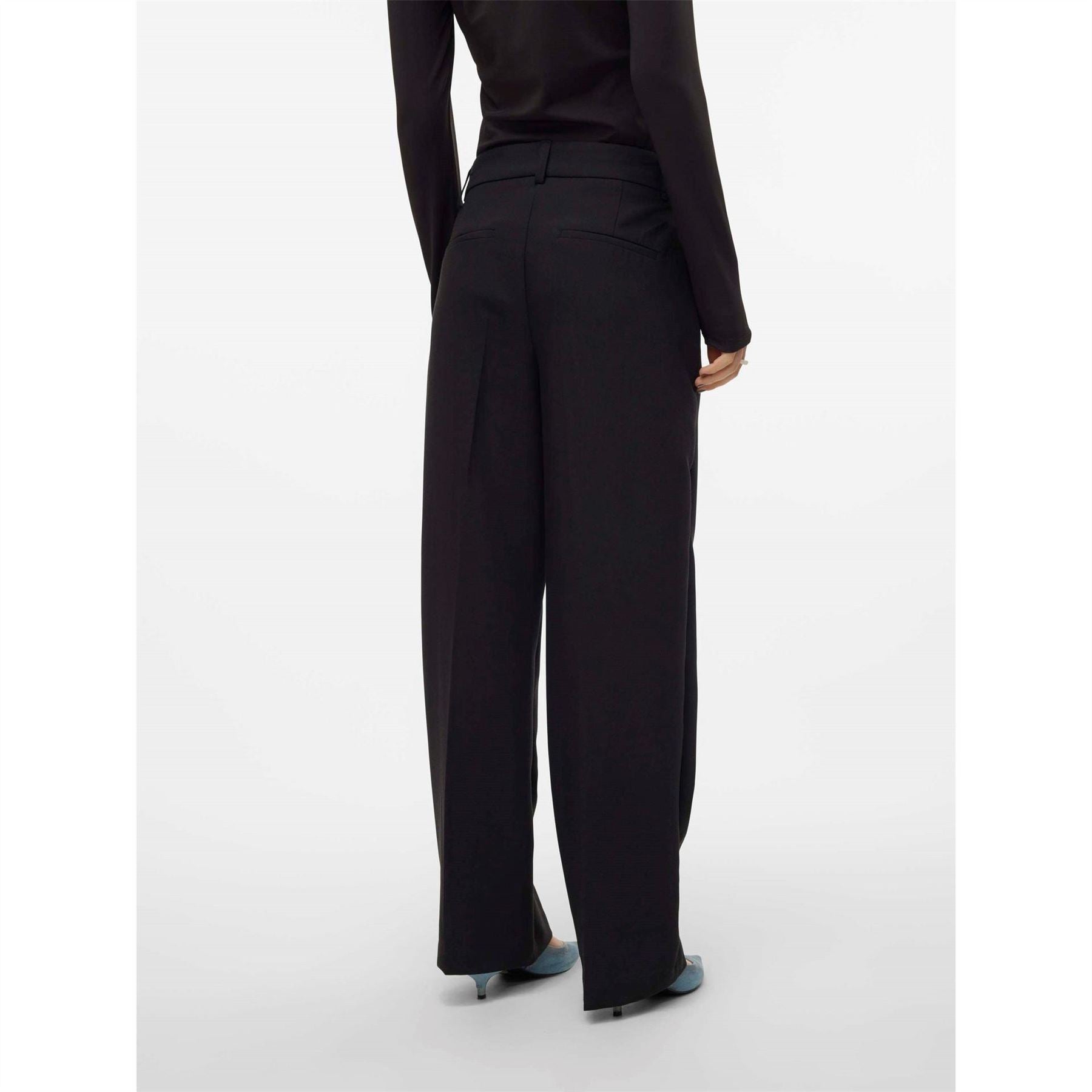 Vero Moda Solid Patterned Straight Chinos