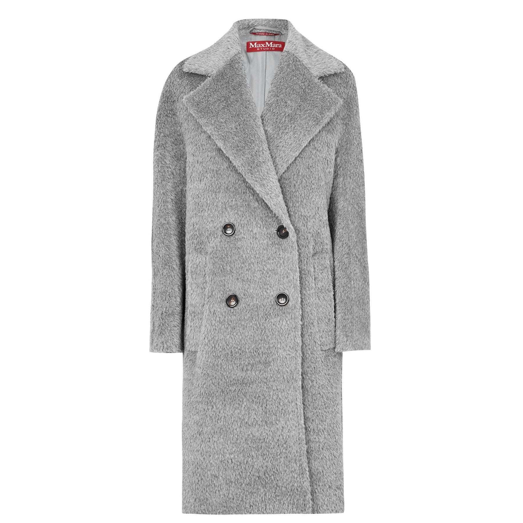 Max Mara Studio Max Mara Wool Long Sleeve Double Breasted Overcoat