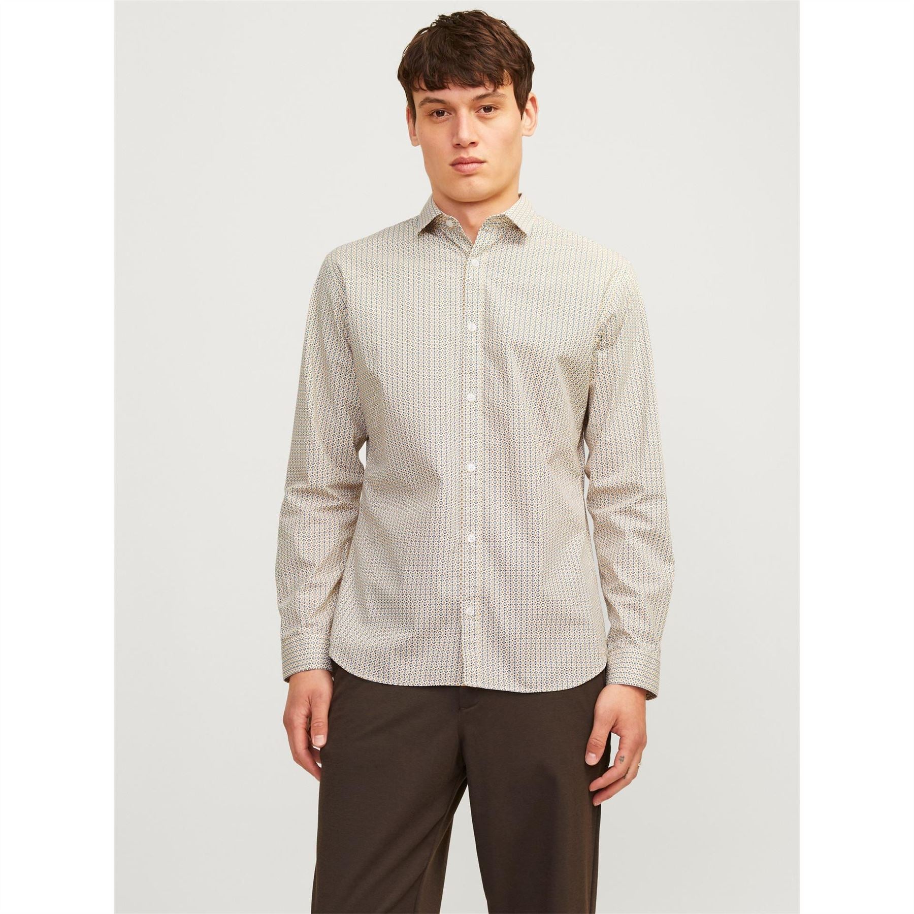 Jack and Jones All Over Print Slim Fit Dress Shirt
