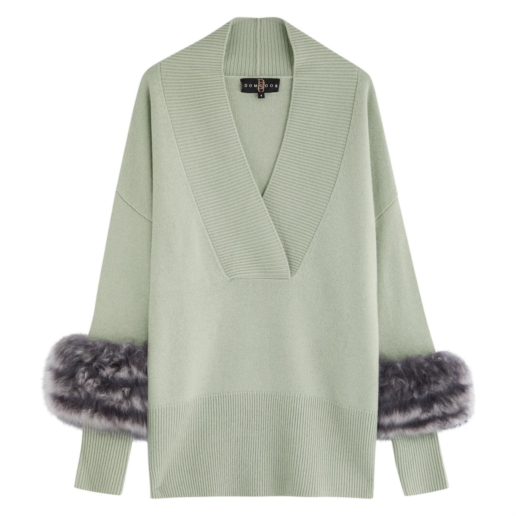 Dom Goor Ls Shearling Cuff V Tunic