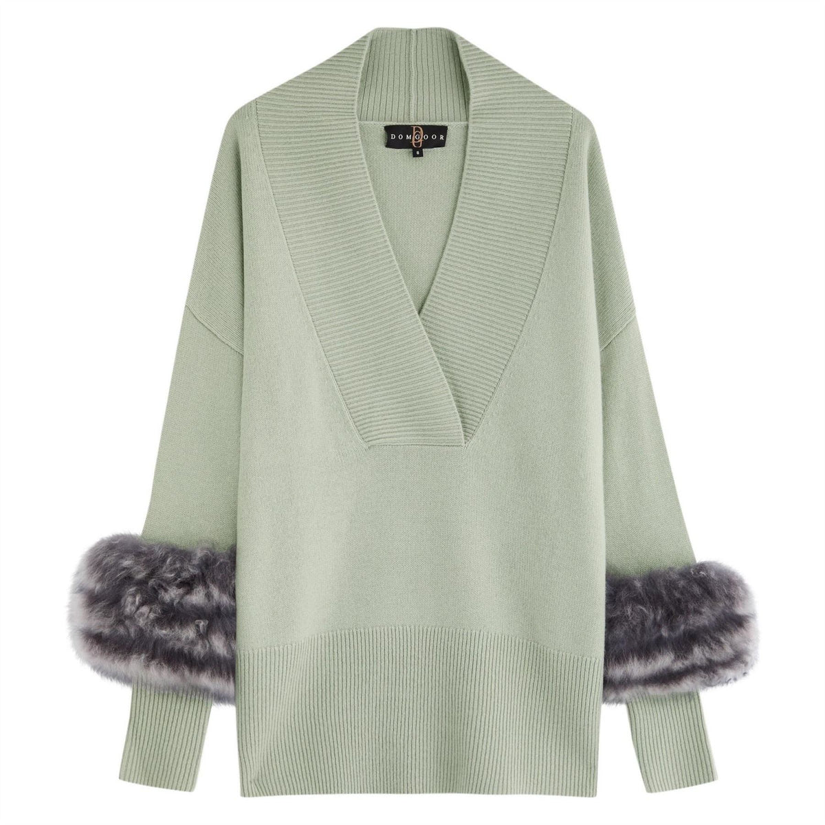 Dom Goor Ls Shearling Cuff V Tunic