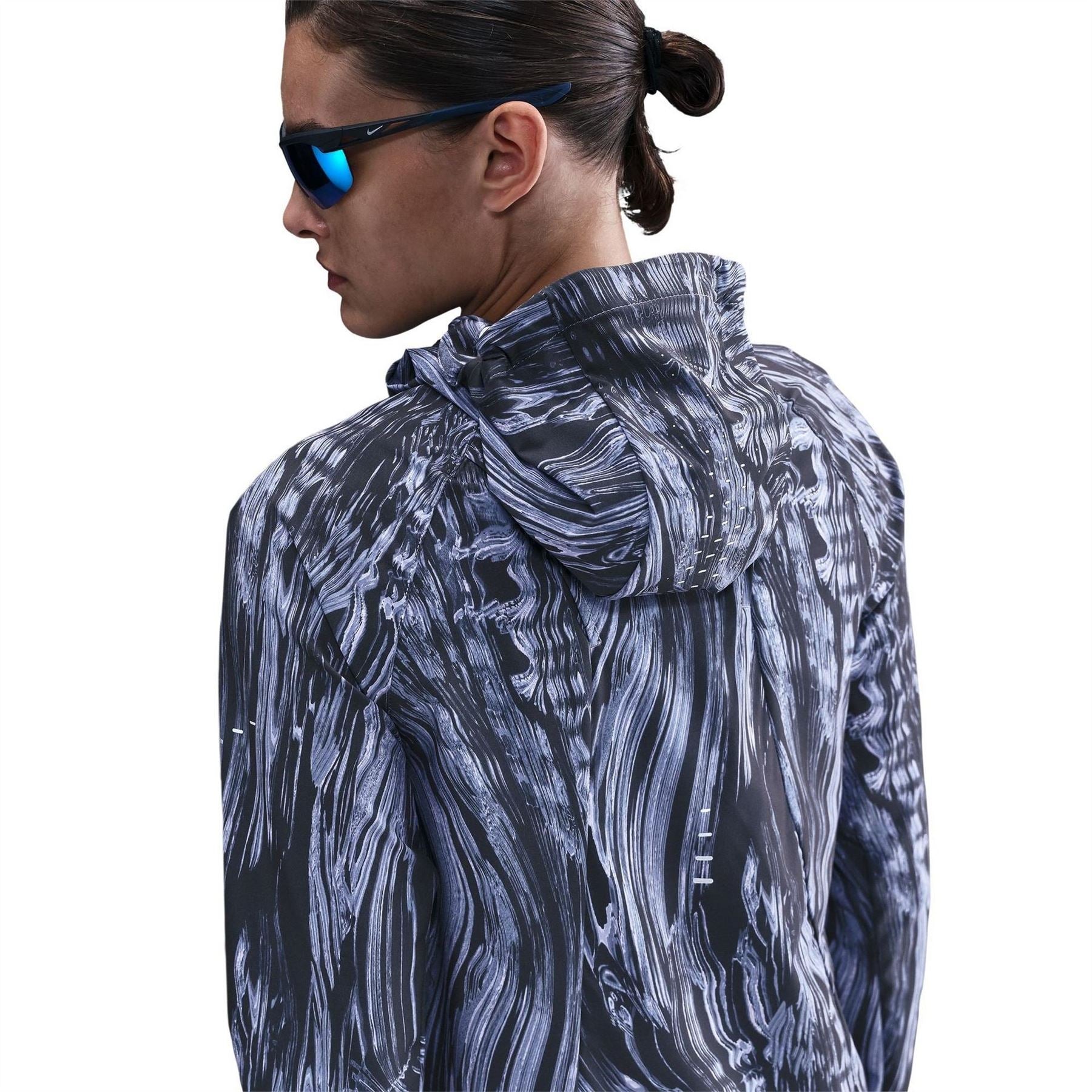 Nike Swift Marble Patterned Hooded Running Jacket