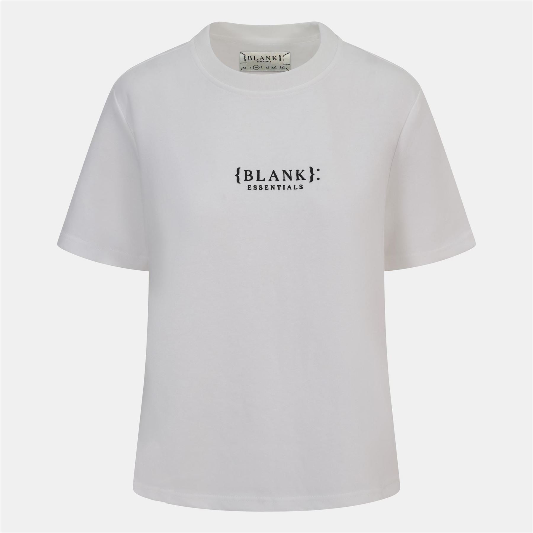 Blank Essentials Embroidered Text Graphic Crew Neck Short Sleeve Boyfriend T-Shirt
