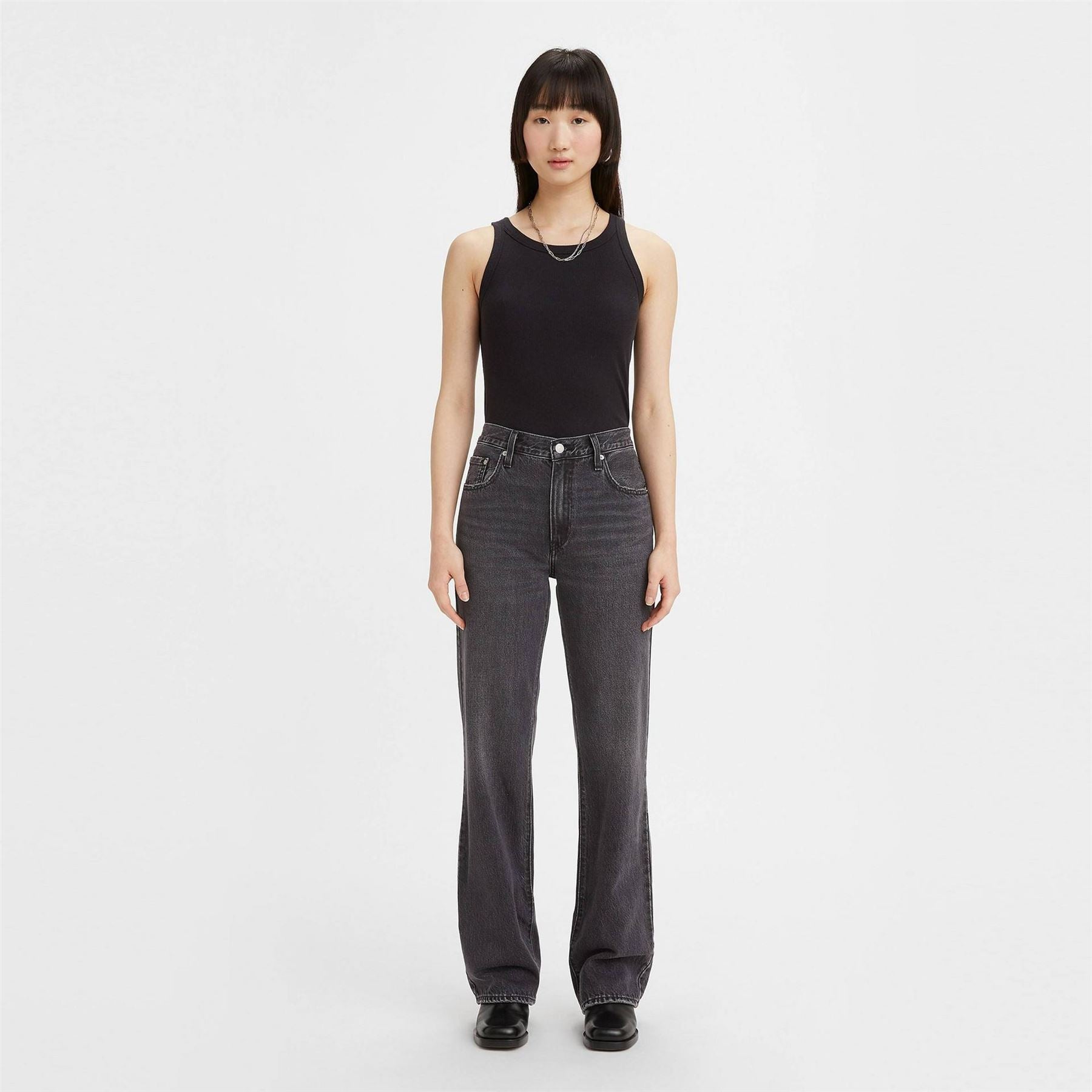 Levis Medium Indigo Baggy Wide Leg Jeans