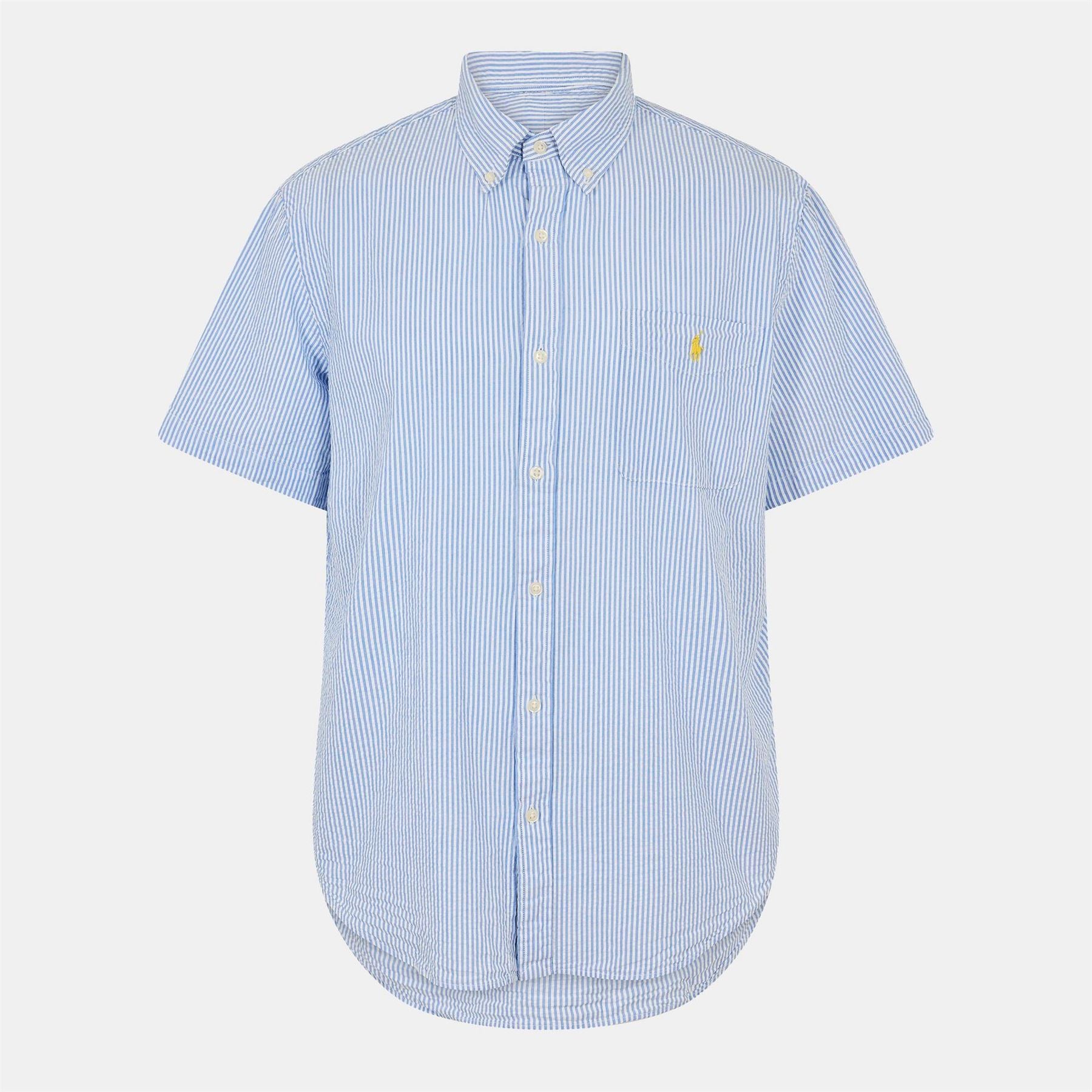 Polo Ralph Lauren Striped Seersucker Short Sleeve Patterned Shirt
