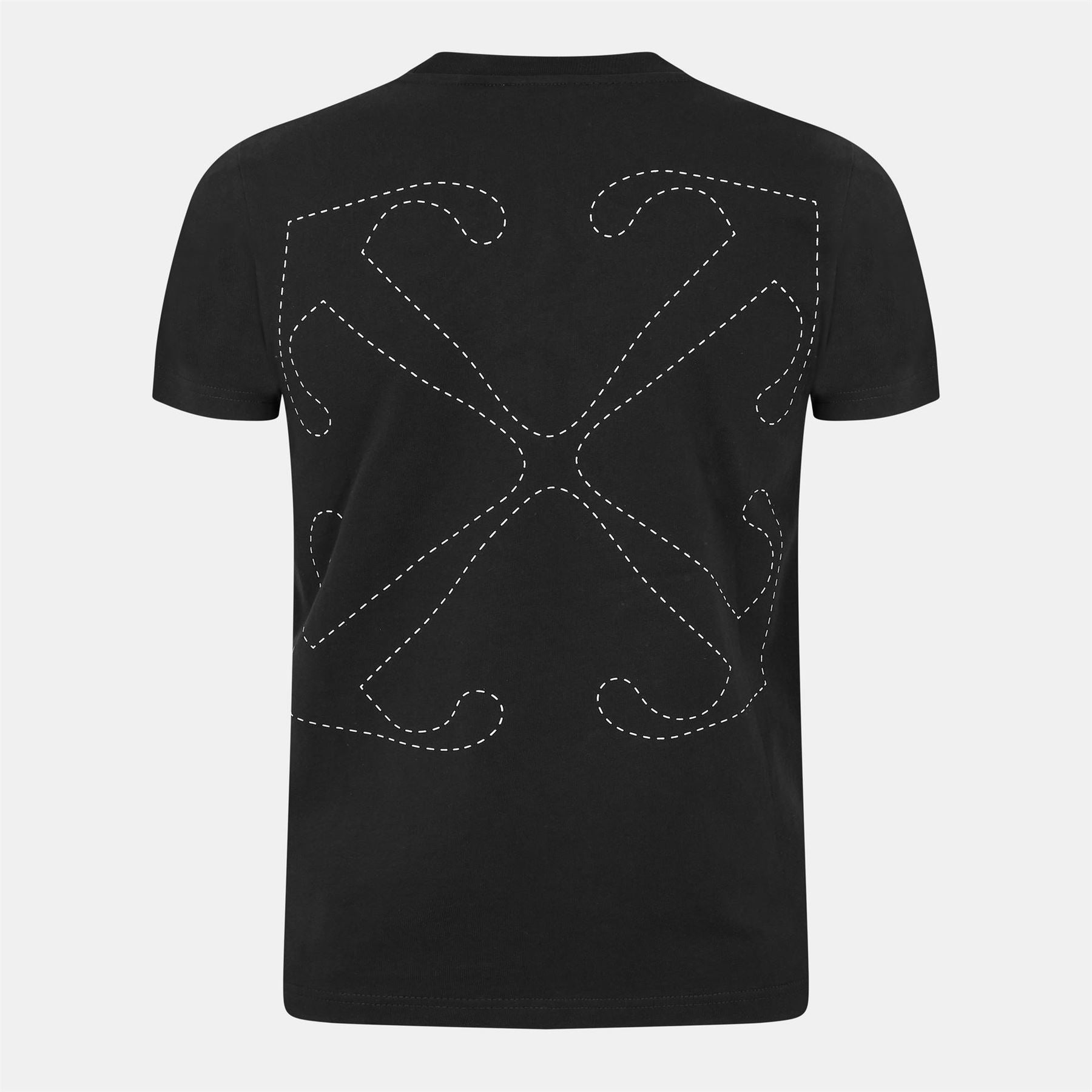 Off White Stitch Slim Fit Crew Neck Short Sleeve T-Shirt