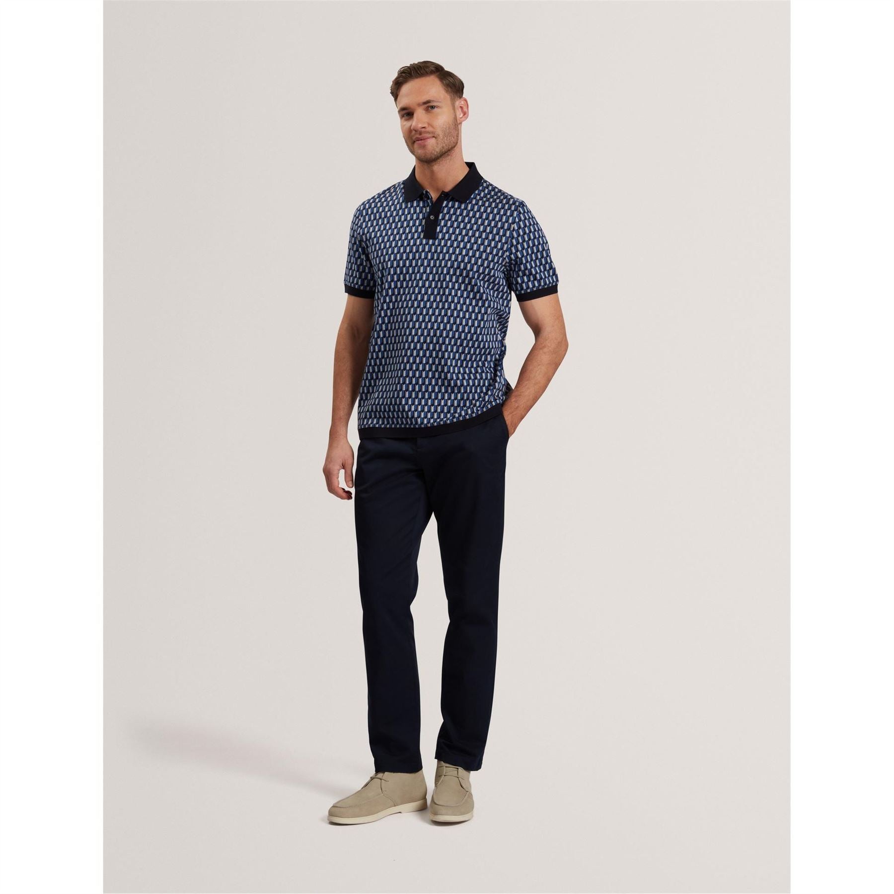 Ted Baker Geo Short Sleeve Polo Shirt