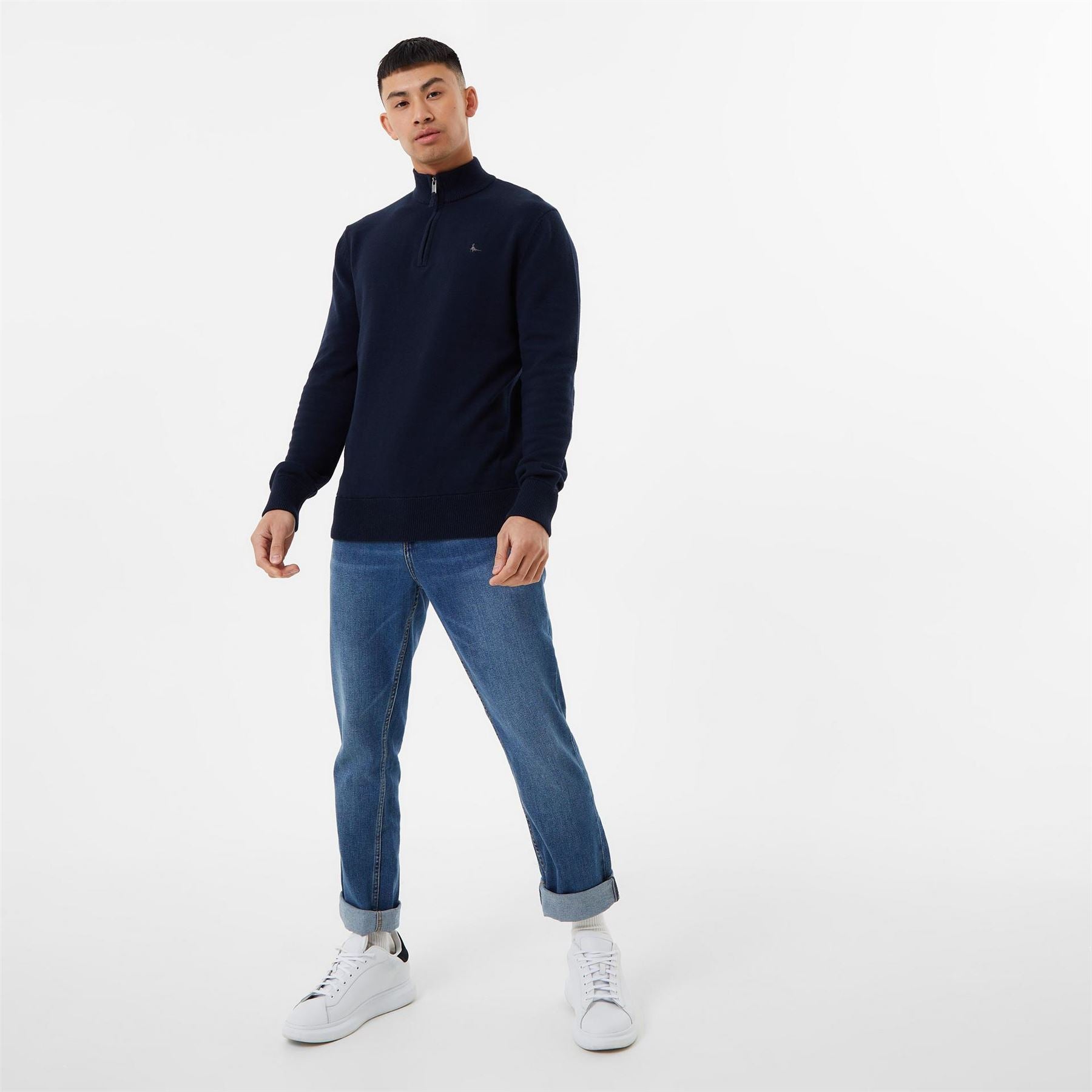 Jack Wills Mens Funnel Neck Half Zip Jumper