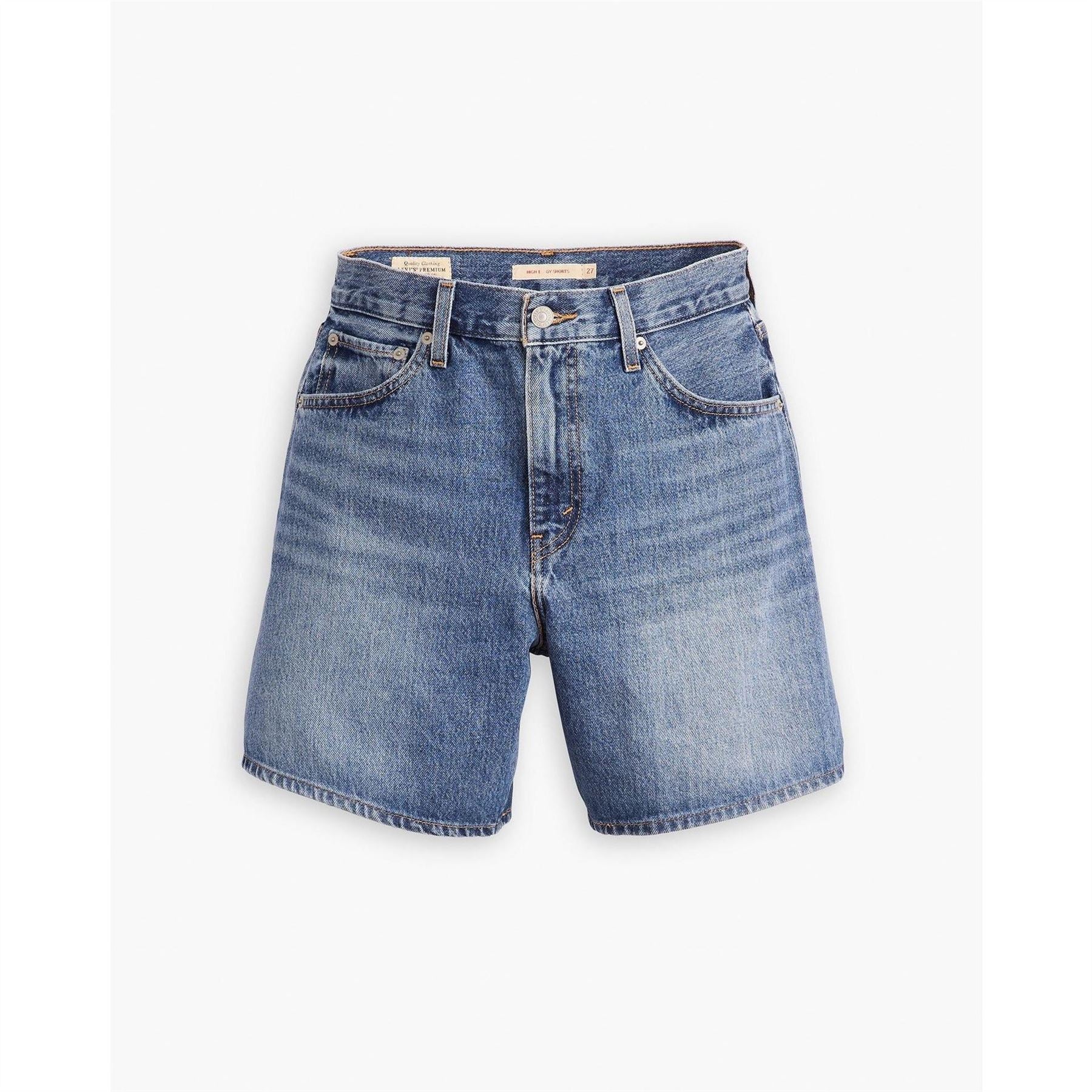 Levis High Baggy Fit Denim Bermuda Shorts
