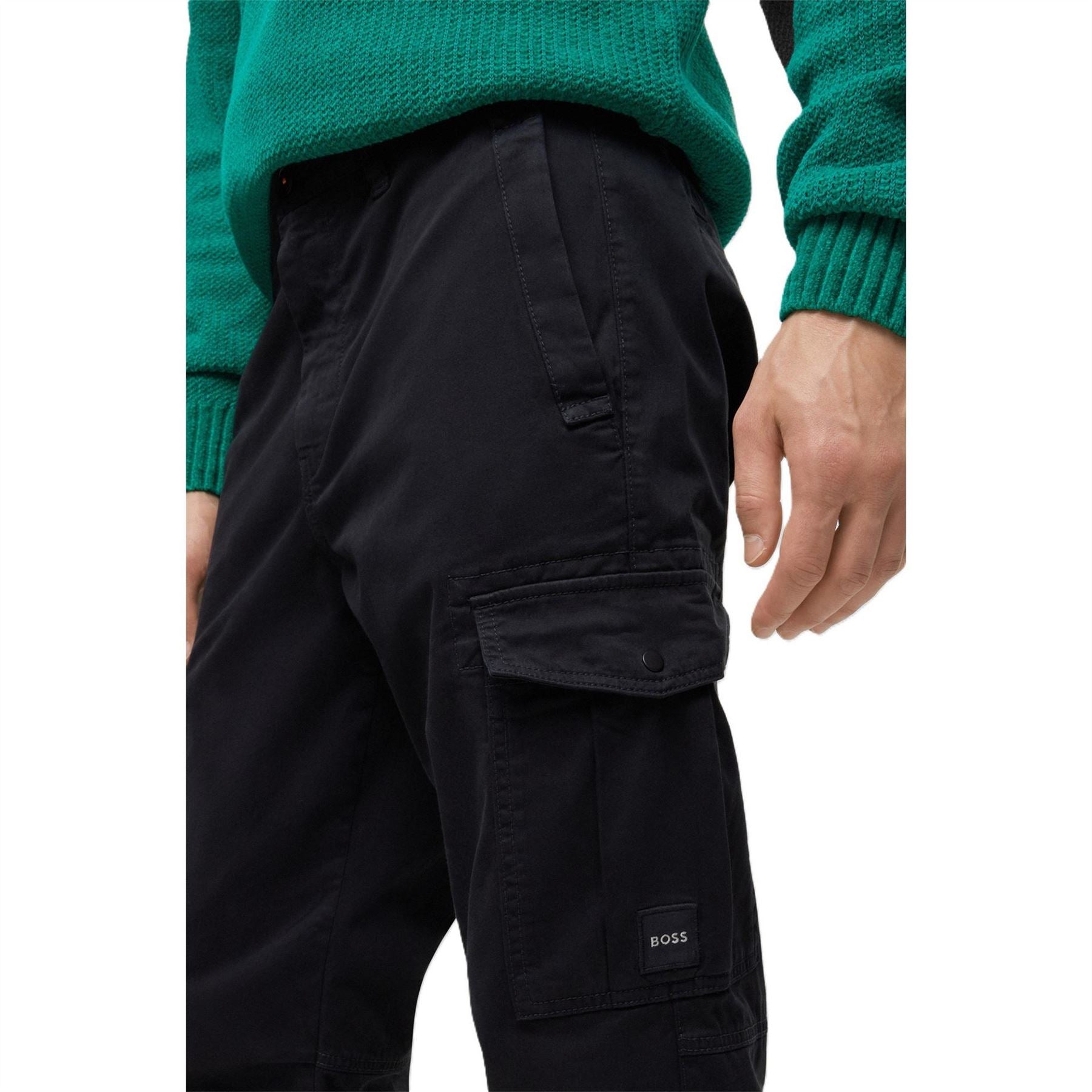 Boss Sisla Solid Patterned Straight Cargo Pants
