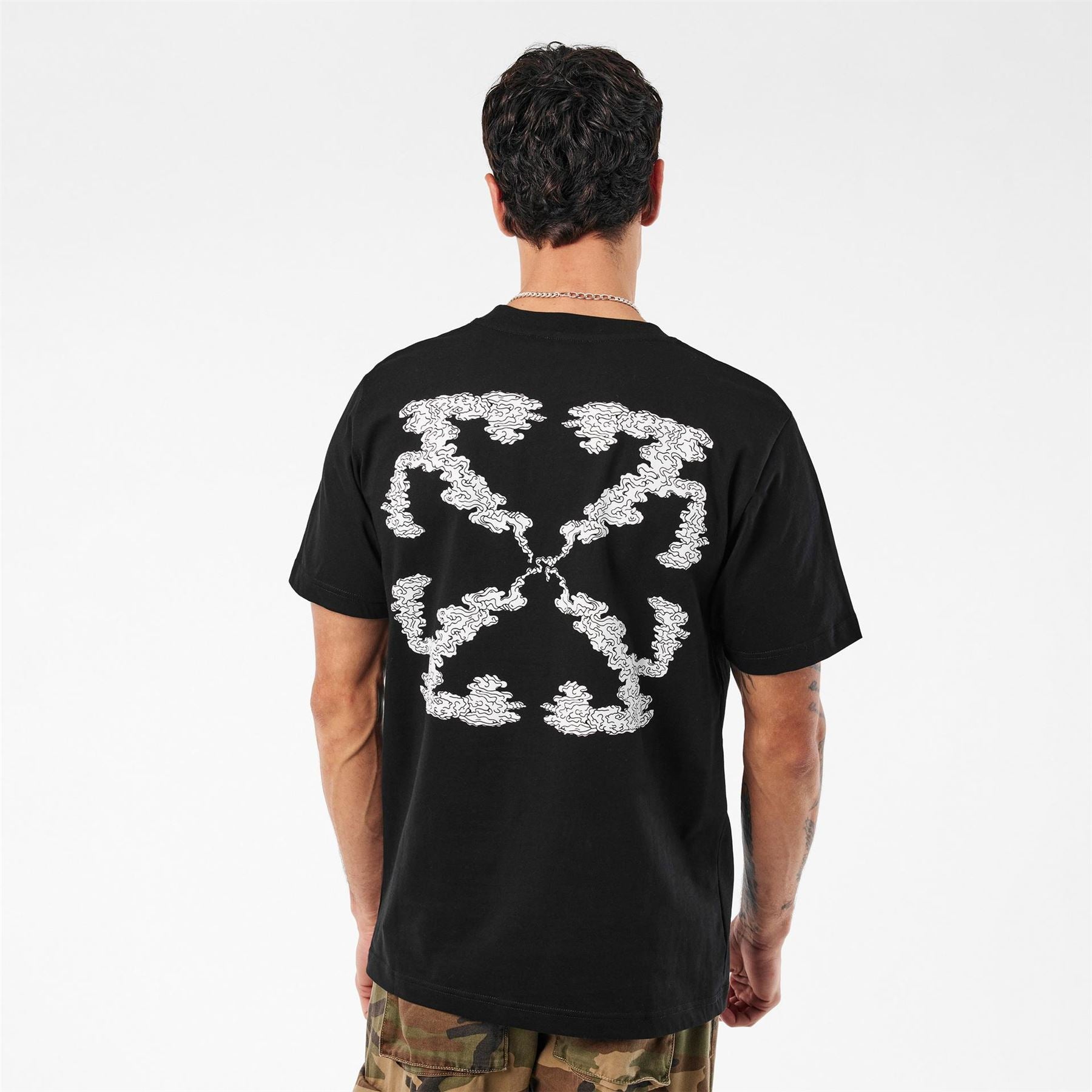 Off White Cloud Arrow Crew Neck Short Sleeve T-Shirt