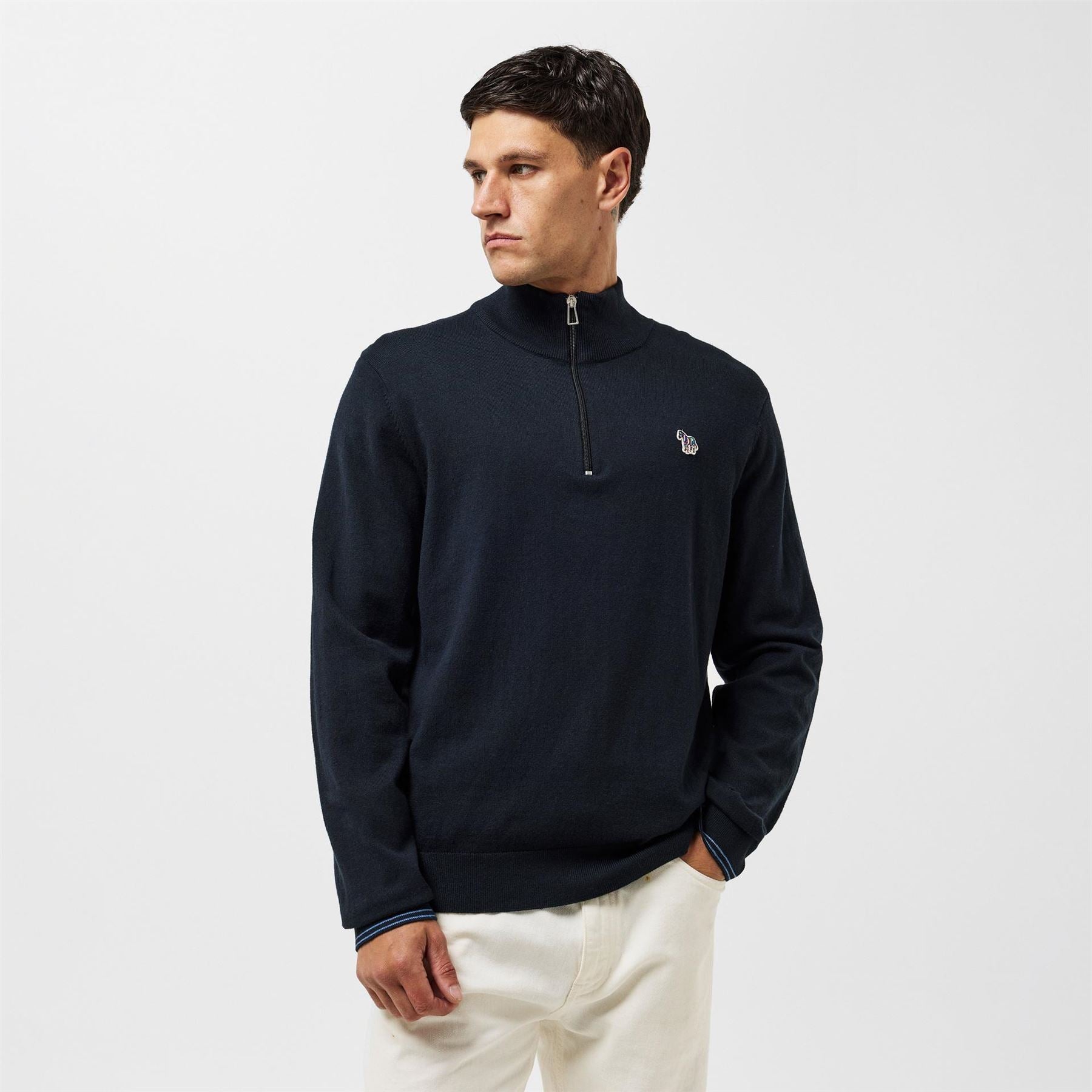 PS Paul Smith Logo Quarter Zip Sweater