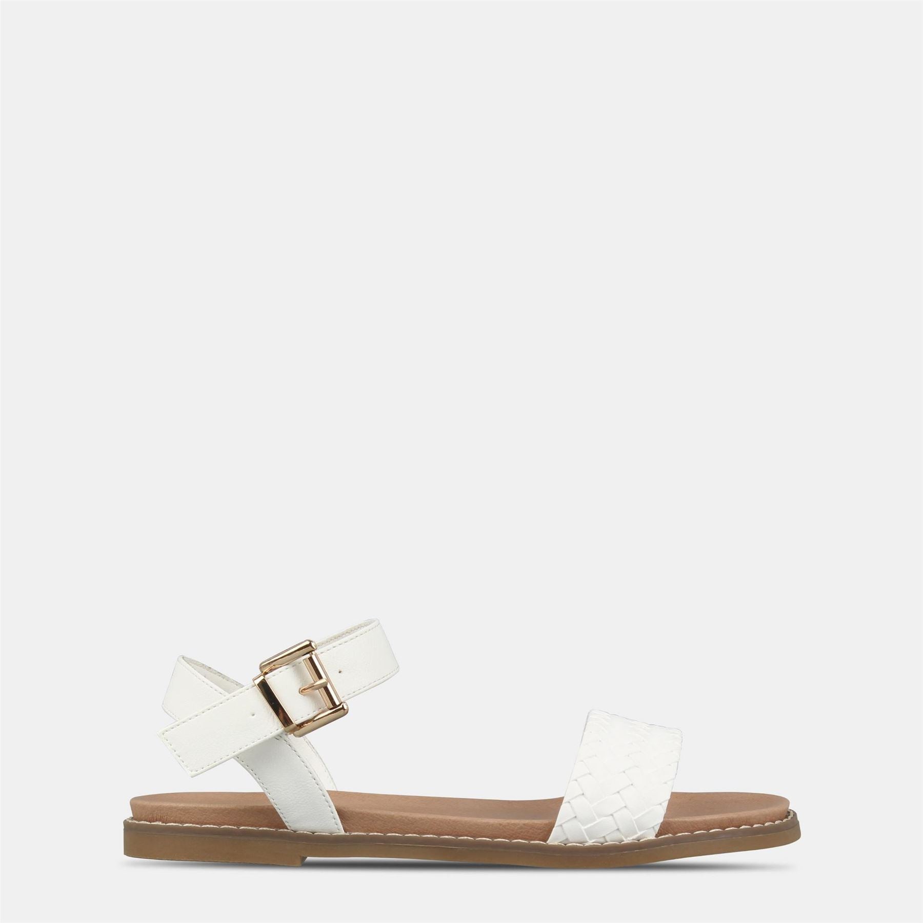 Miso Interweave Textured Open Toe Flatform Slides