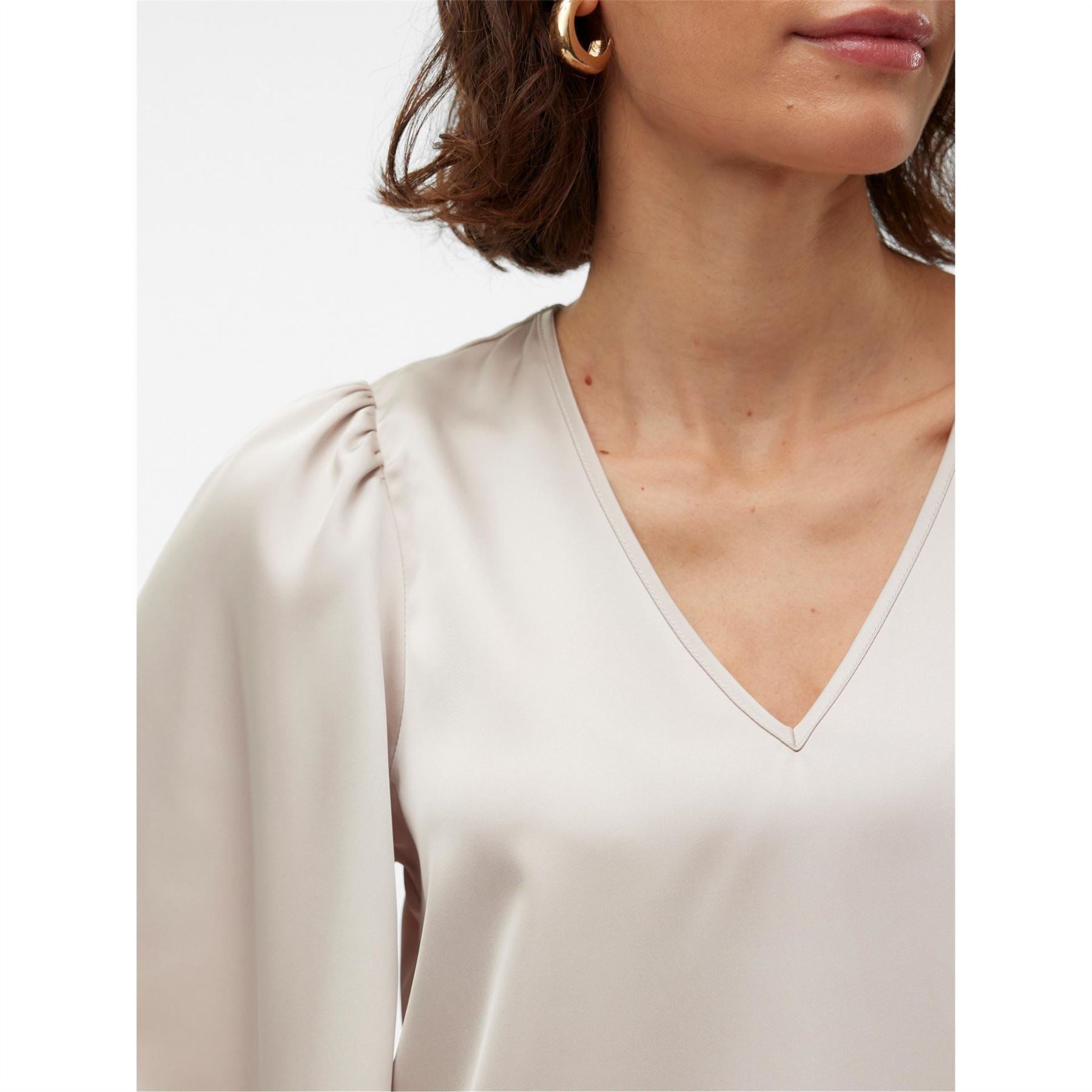 Vero Moda Vm Lovie V Neck Short Sleeve Blouse