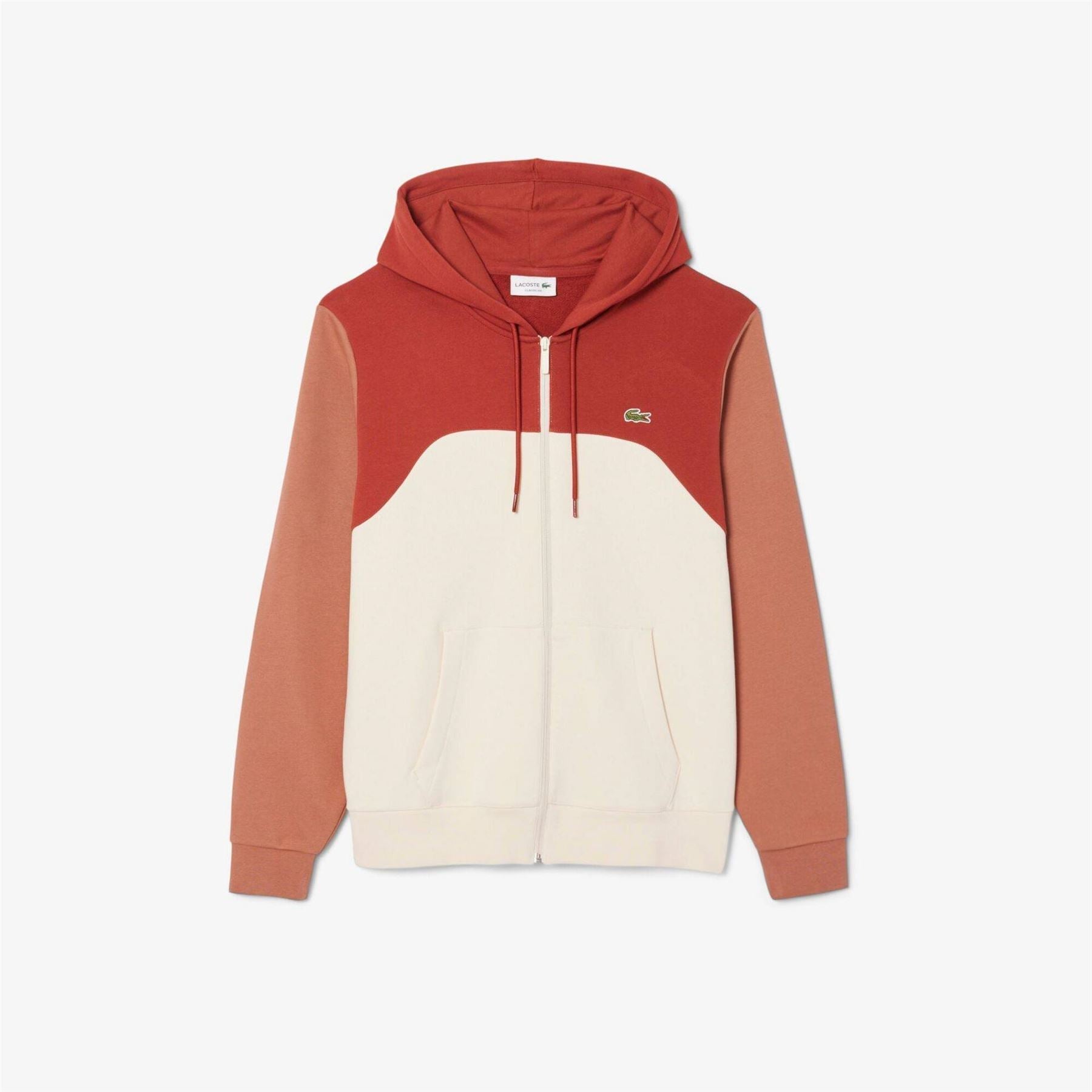 Lacoste Crocodile Print Hooded Full-Zip Jacket